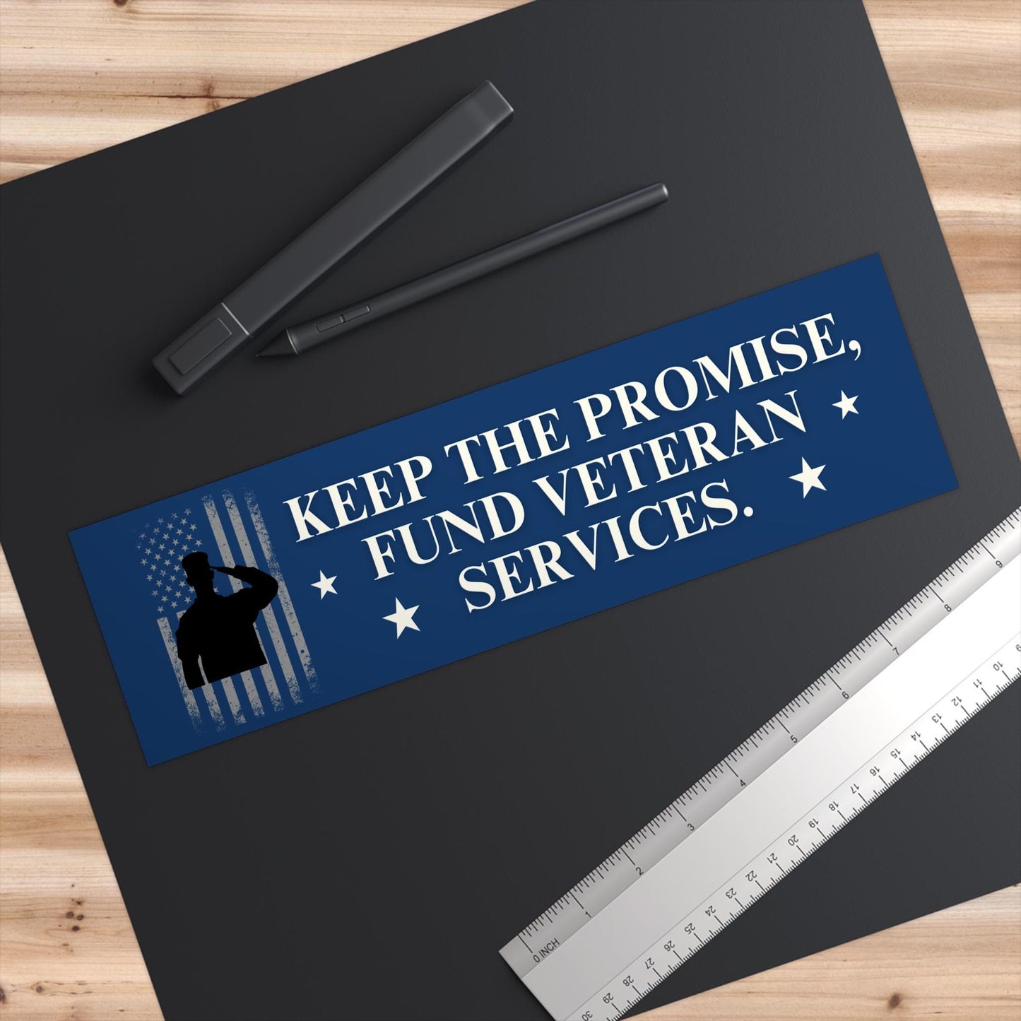 Fund Veteran Services Car Magnet or Bumper Sticker, VA Support Our Troops Decal, Democratic Protest Gift, Anti Trump MAGA, Pro-Democracy Car