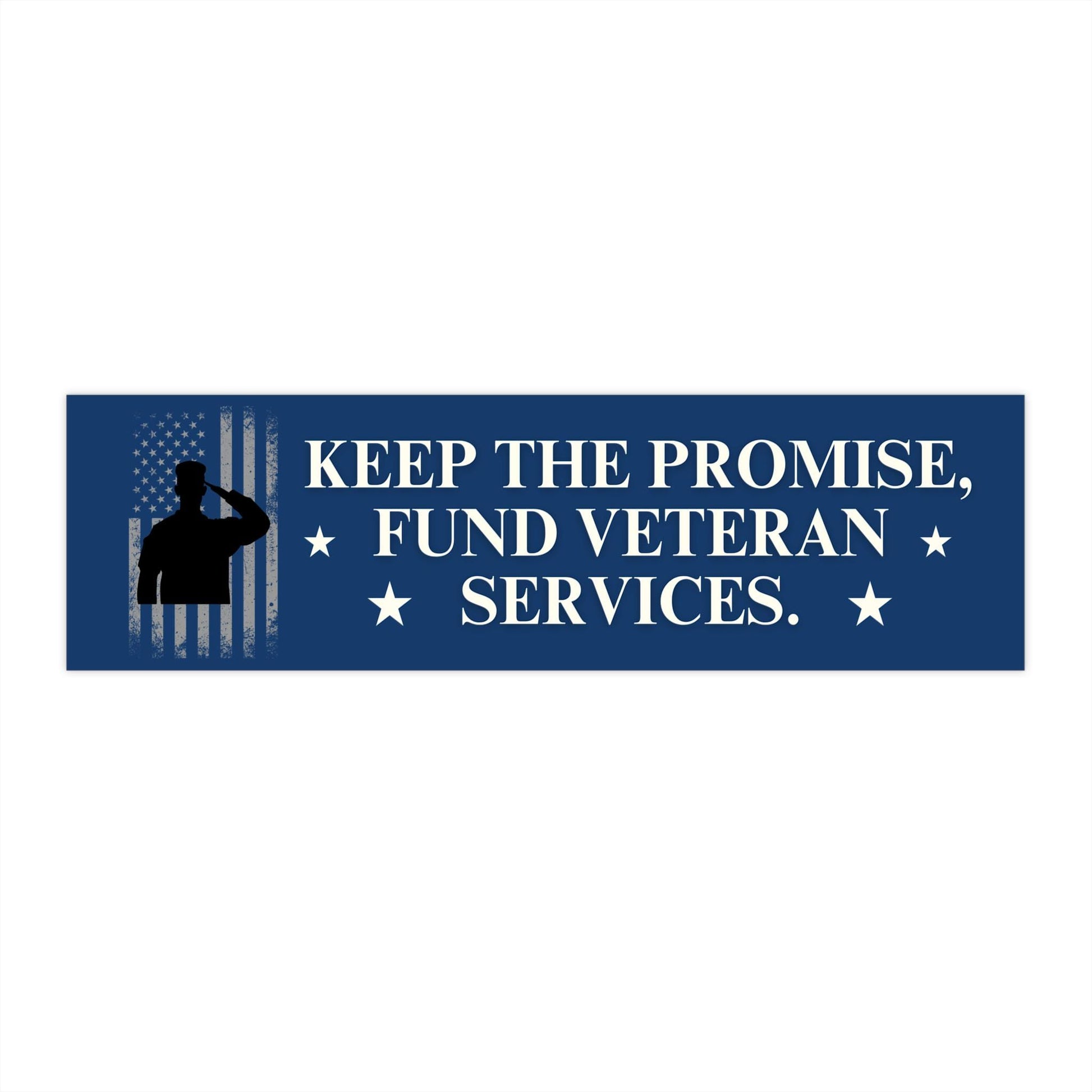 Fund Veteran Services Car Magnet or Bumper Sticker, VA Support Our Troops Decal, Democratic Protest Gift, Anti Trump MAGA, Pro-Democracy Car