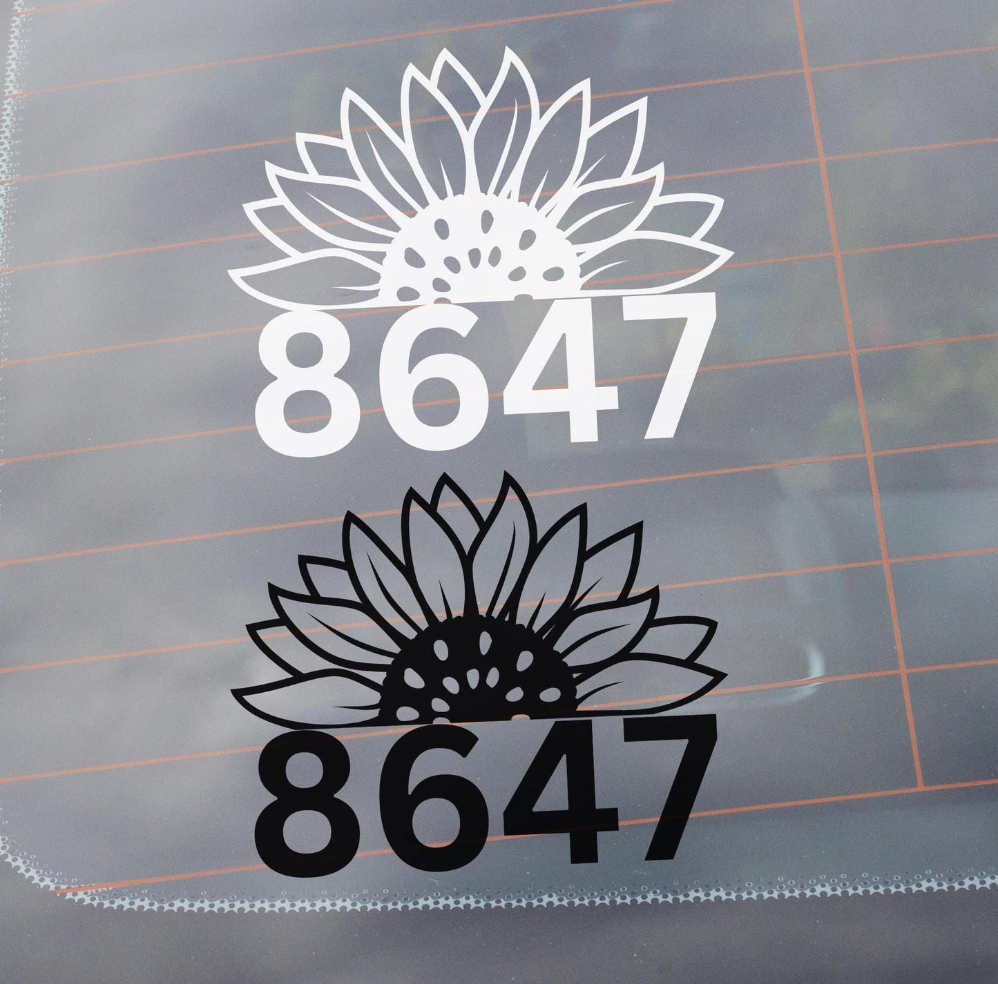 8647 Vinyl Window Decal, Not My President Liberal Anti Trump Feminist Floral Flower Subtle Fuck Trump Sticker Anti Fascism Political Protest