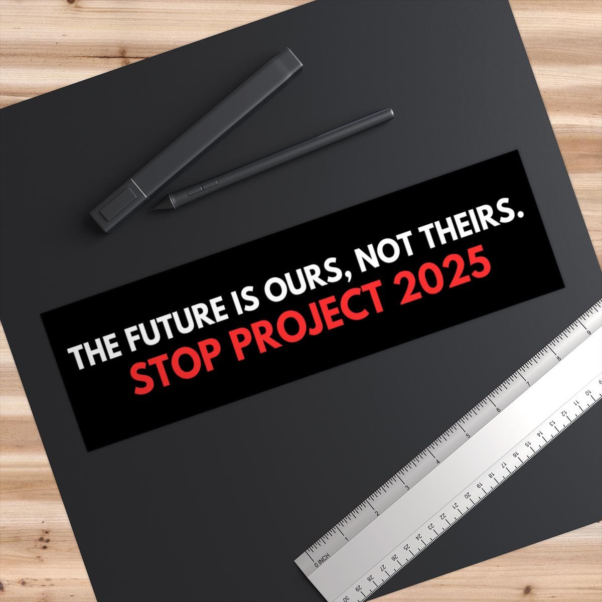 Stop Project 2025 Car Magnet or Bumper Sticker, Anti-Trump Political Protest Decal Pro-Democracy Resist Fascism Resist Like Its 1938 Germany