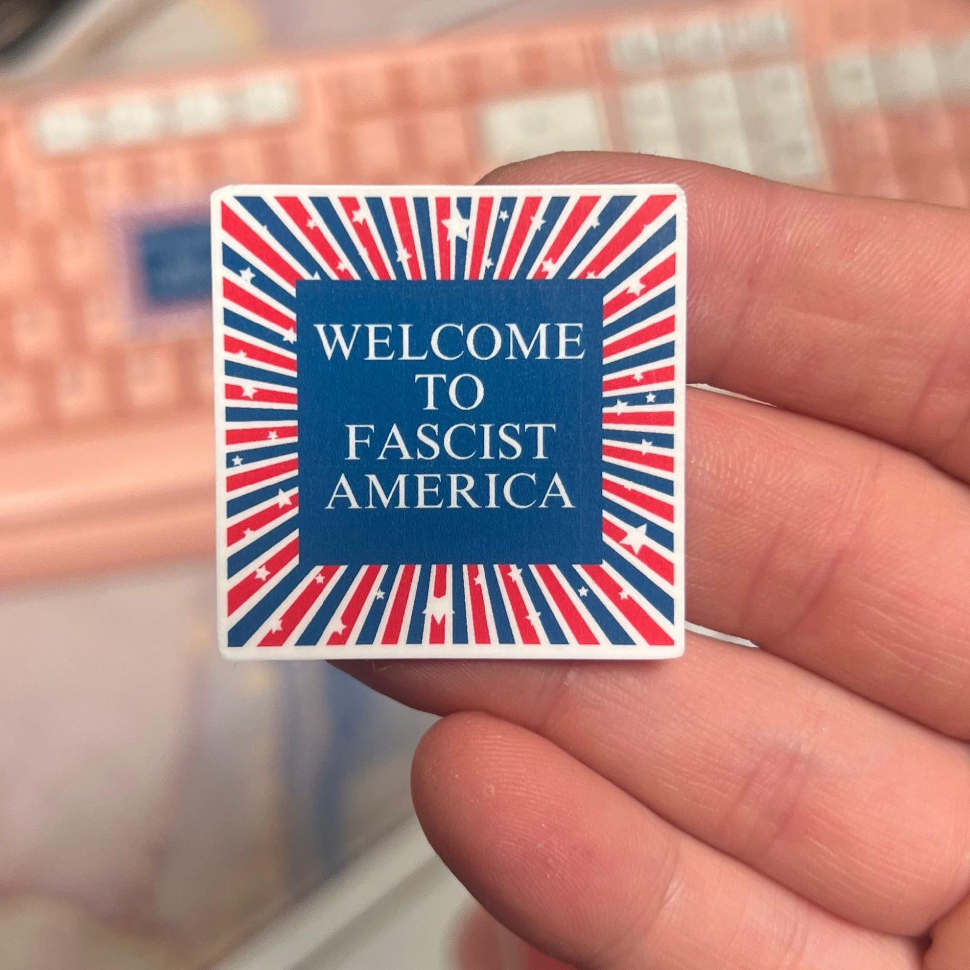 Welcome To Fascist America 25/50pc Sticker Pack, 1.5 Inch Glossy Decal, We Did That, Anti Trump Stickers, Anti Racist Fascism Sticker Pack