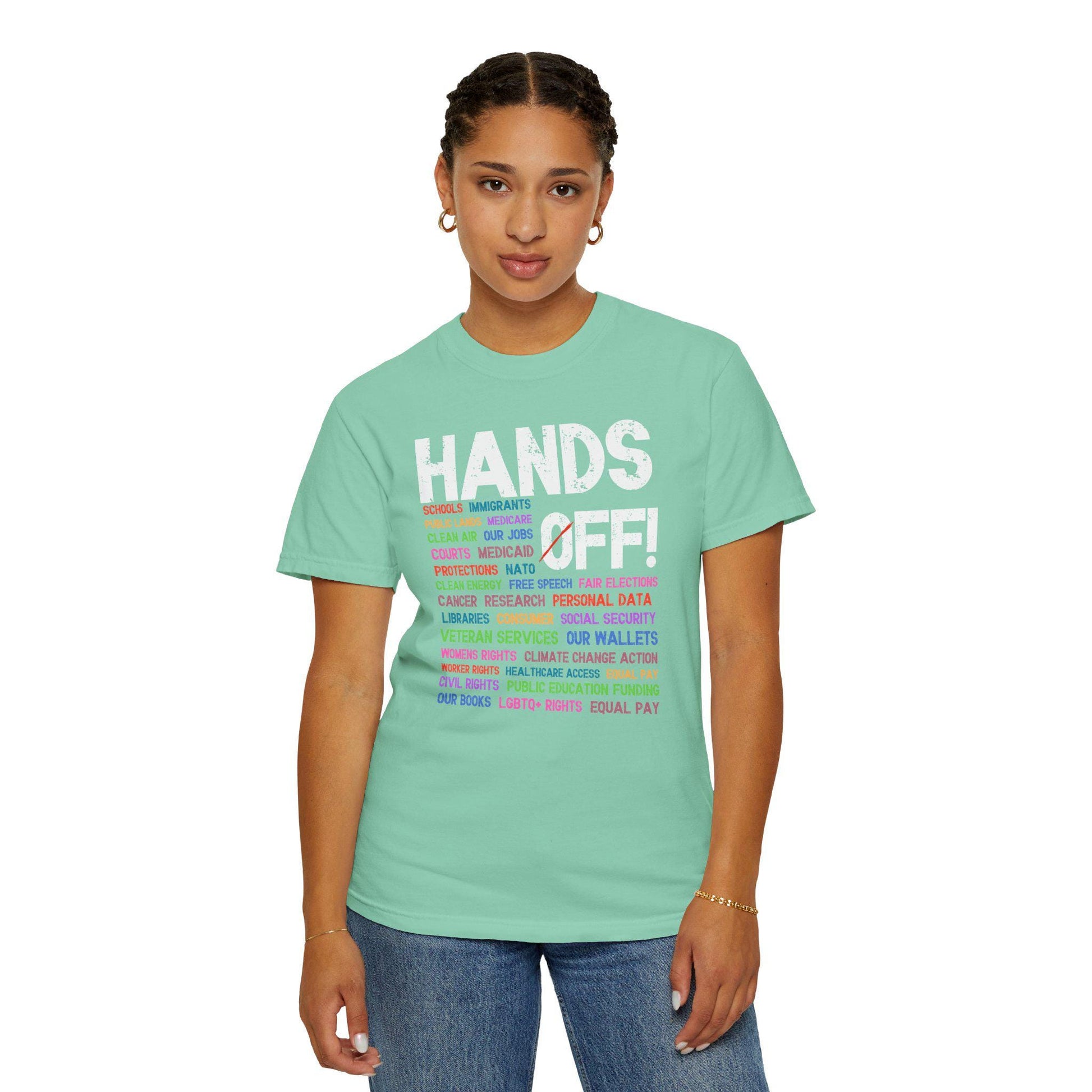 Hands Off Protest Shirt, Political Activism Tee, Save Public Lands Medicare Social Security Free Speech Tshirt, Environmental Rights T-Shirt