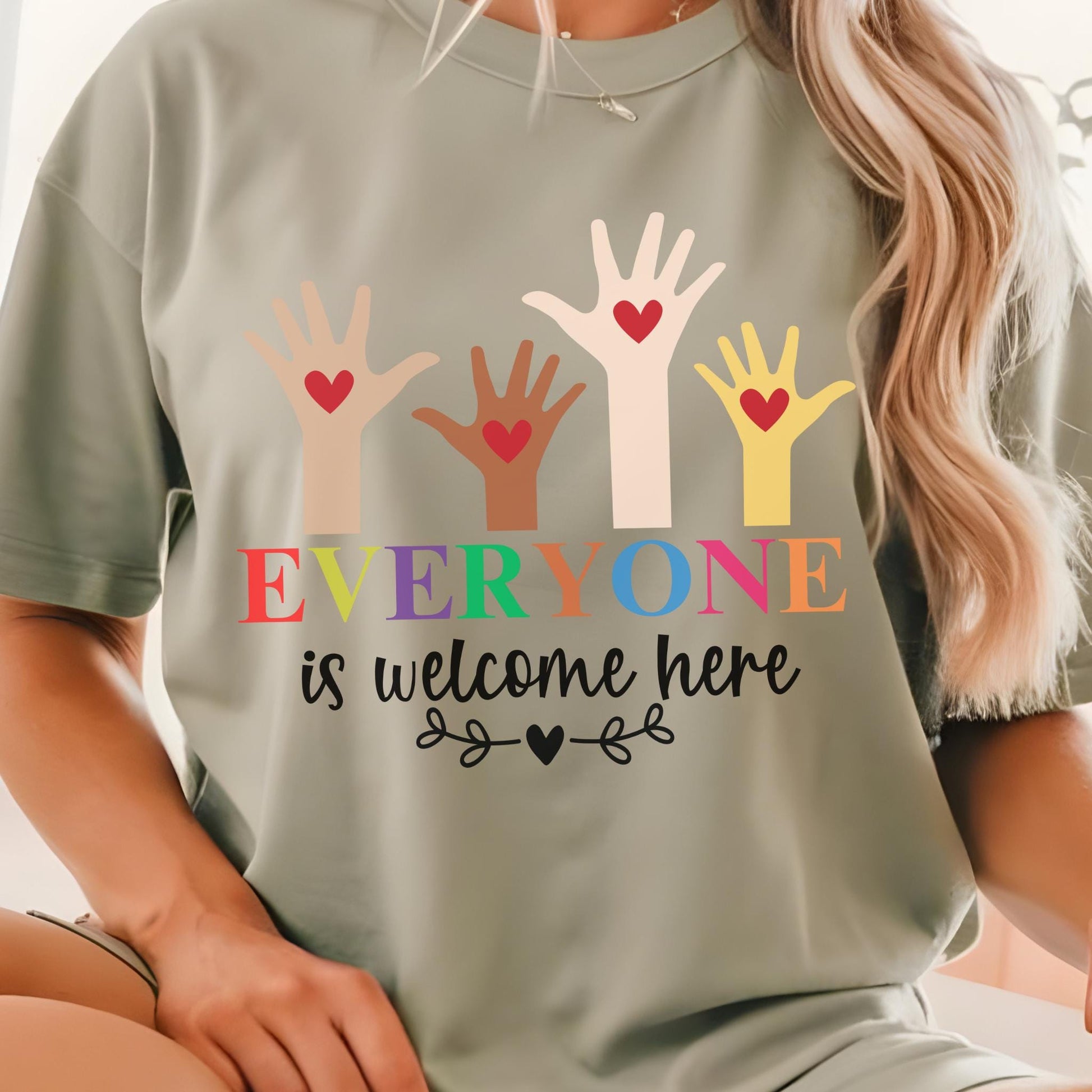 Idaho Teacher Shirt Everyone Is Welcome Here Shirt, Inclusion and Equality T shirt, Protest and Resist Tee, Activism Inclusive LGBTQ+ Pride