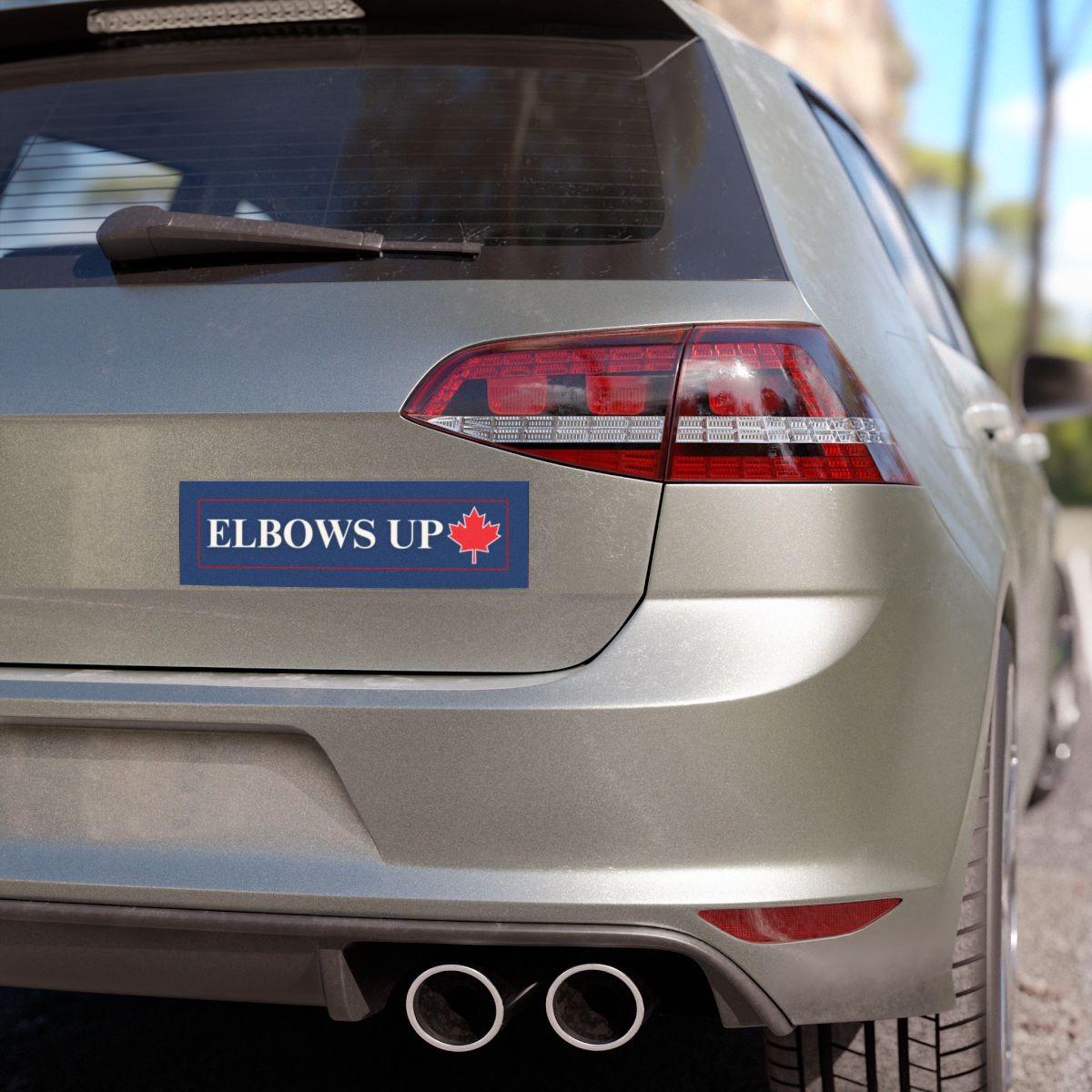 Elbows Up Canada Car Magnet or Bumper Sticker, Canadian Flag Protest Decal, Canada Trade War, Gift for Canadians, I Support Canada Rights