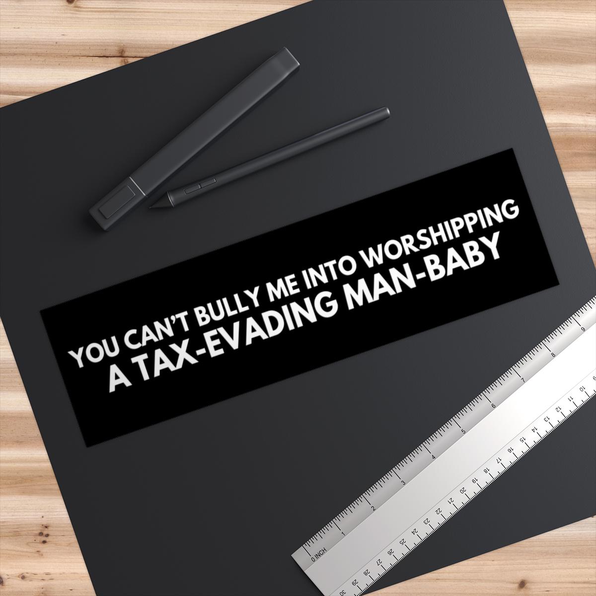 Tax Evading Man Baby Car Magnet or Bumper Sticker, Anti-Trump Fascism, America's Hitler Decal, Anti-MAGA Democrat Cult Nazis Fascist Bully