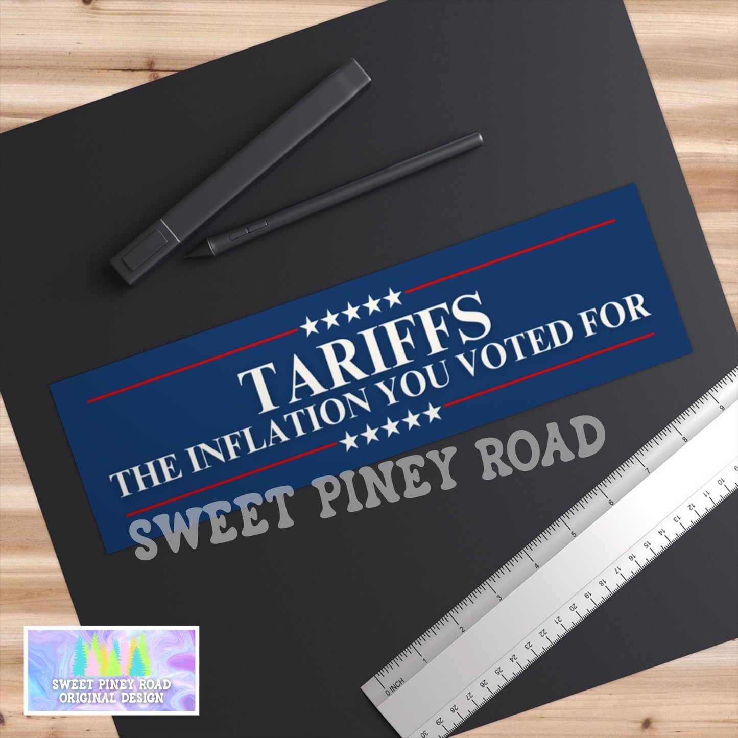 Tariffs The Inflation You Voted For Car Magnet or Bumper Sticker, Anti-Trump Anti-MAGA Decal, Democratic Resistance Gift, Protest Fuck Trump
