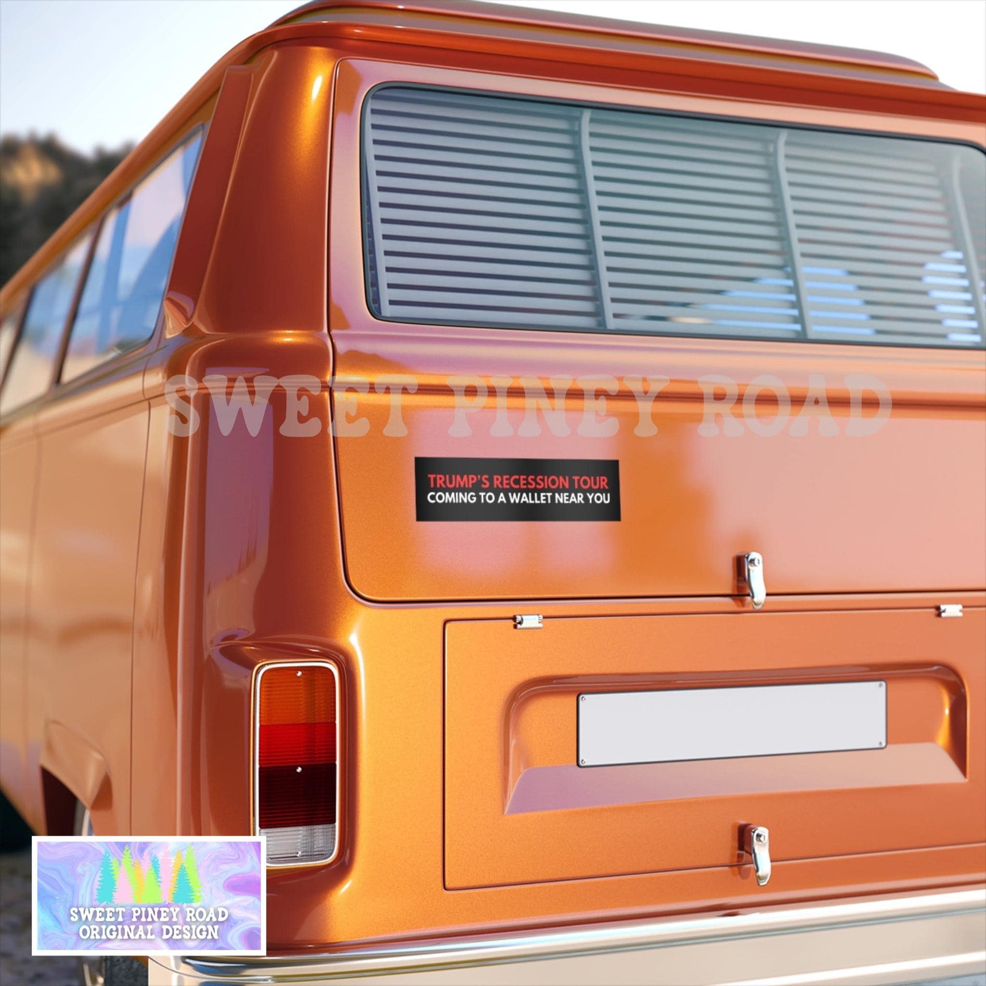 Trumps Recession Car Magnet or Bumper Sticker, Anti-MAGA inflation Decal, Anti-Trump Leftist Gift, Protest Resist Hands Off, Economy Tanking