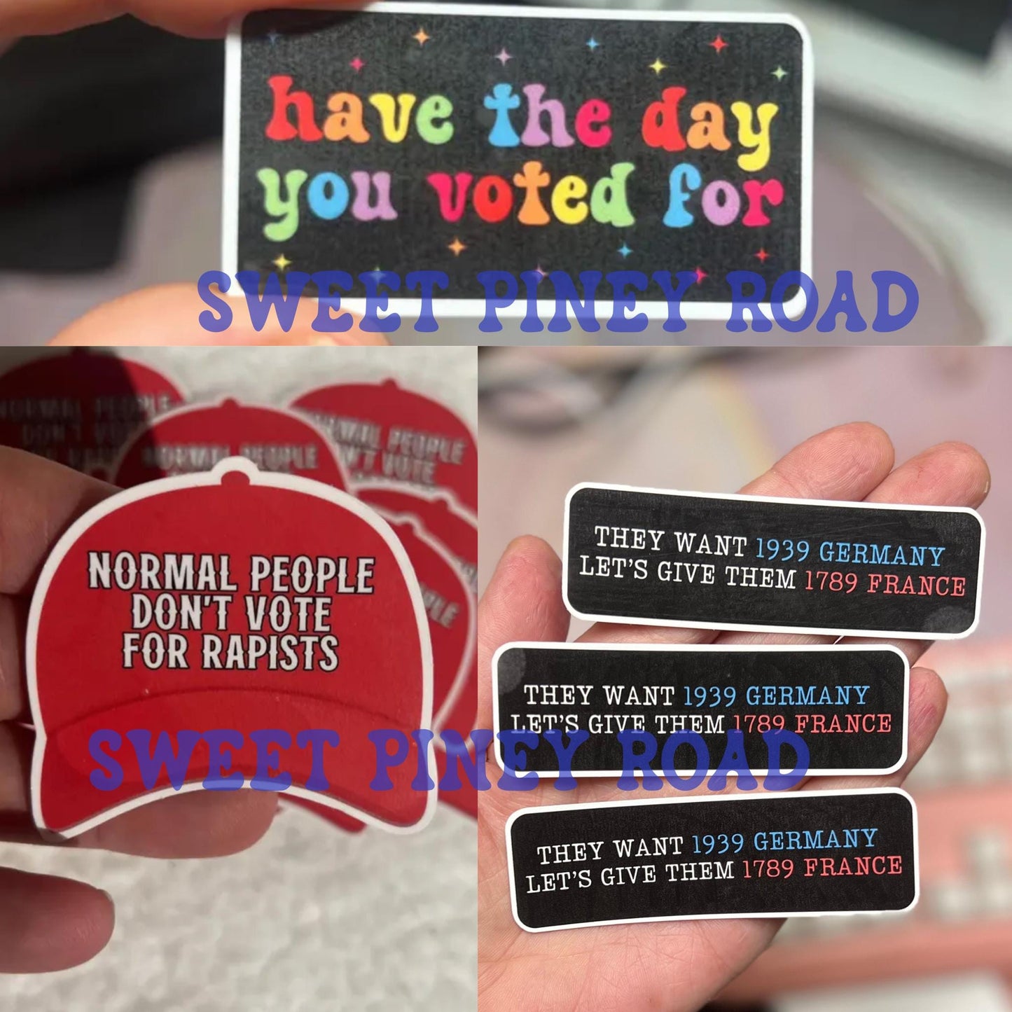 Mix and Match Anti Trump Political Sticker Pack Glossy 10, 25, 50, 100pc Hilarious Anti MAGA Stickers, Protest Resist, Hands Off Funny Gift