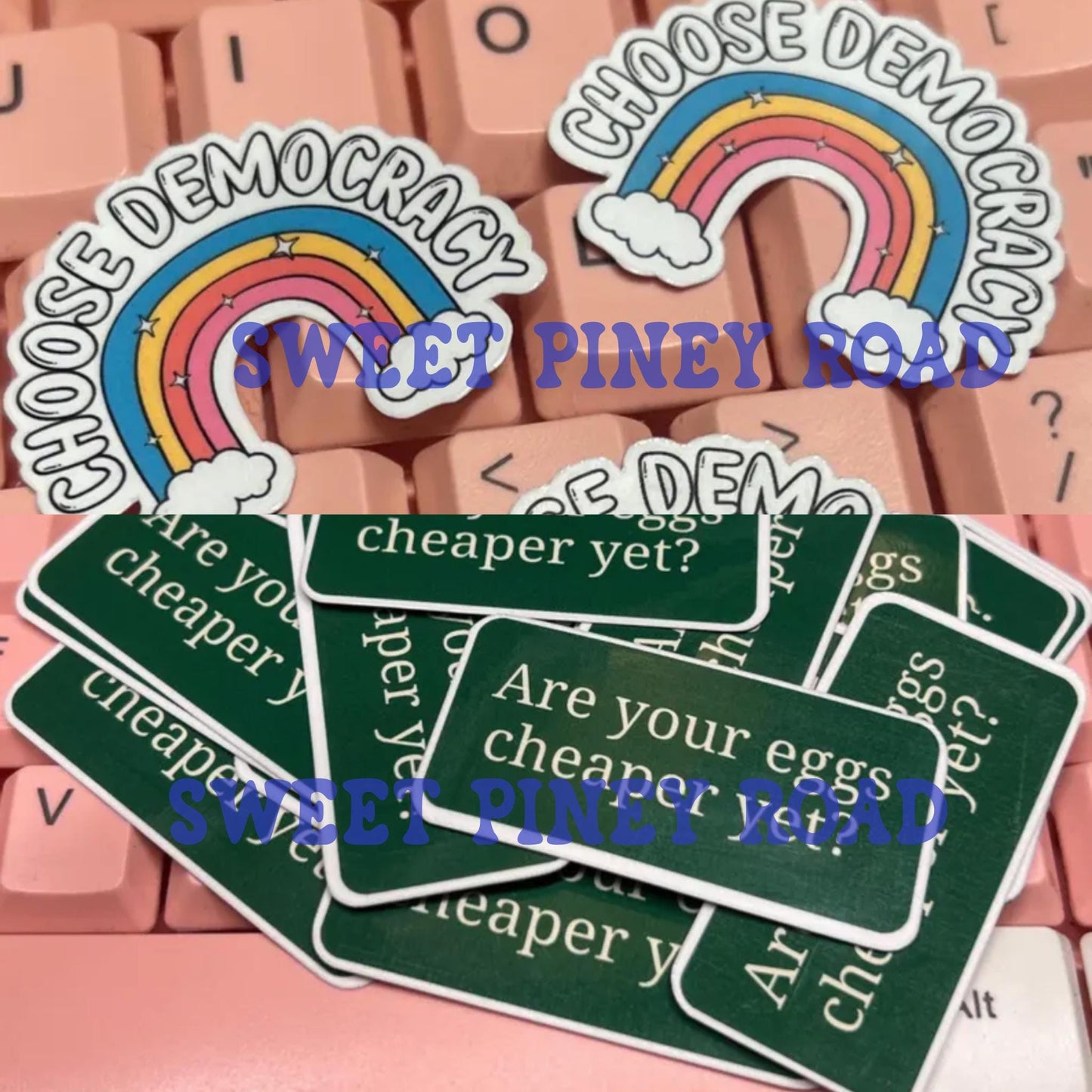 Mix and Match Anti Trump Political Sticker Pack Glossy 10, 25, 50, 100pc Hilarious Anti MAGA Stickers, Protest Resist, Hands Off Funny Gift