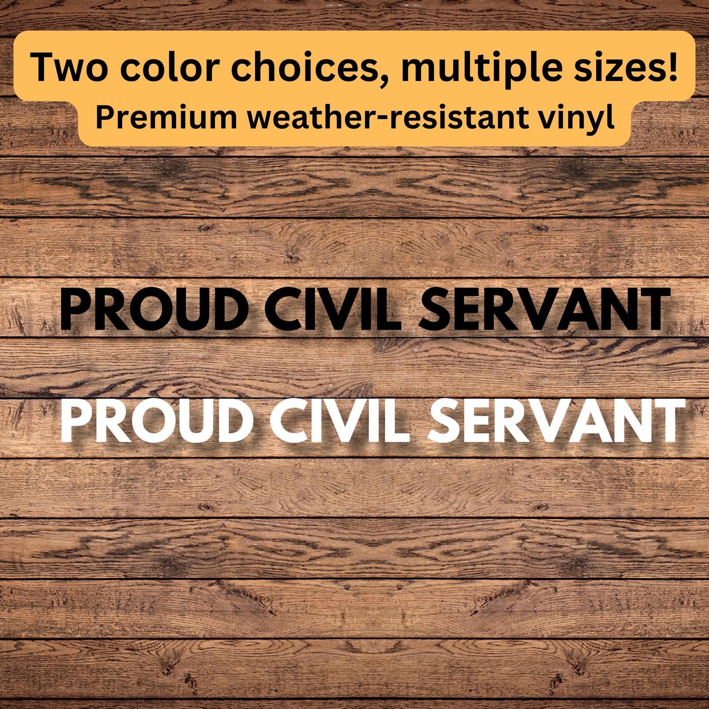 Proud Civil Servant Vinyl Window Decal, Protest Resist Anti-Trump Support Federal Employees Sticker, Hold The Line, Not My President FDT Car
