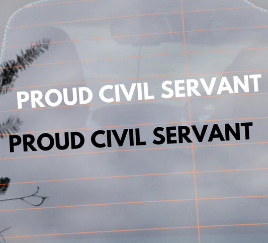 Proud Civil Servant Vinyl Window Decal, Protest Resist Anti-Trump Support Federal Employees Sticker, Hold The Line, Not My President FDT Car