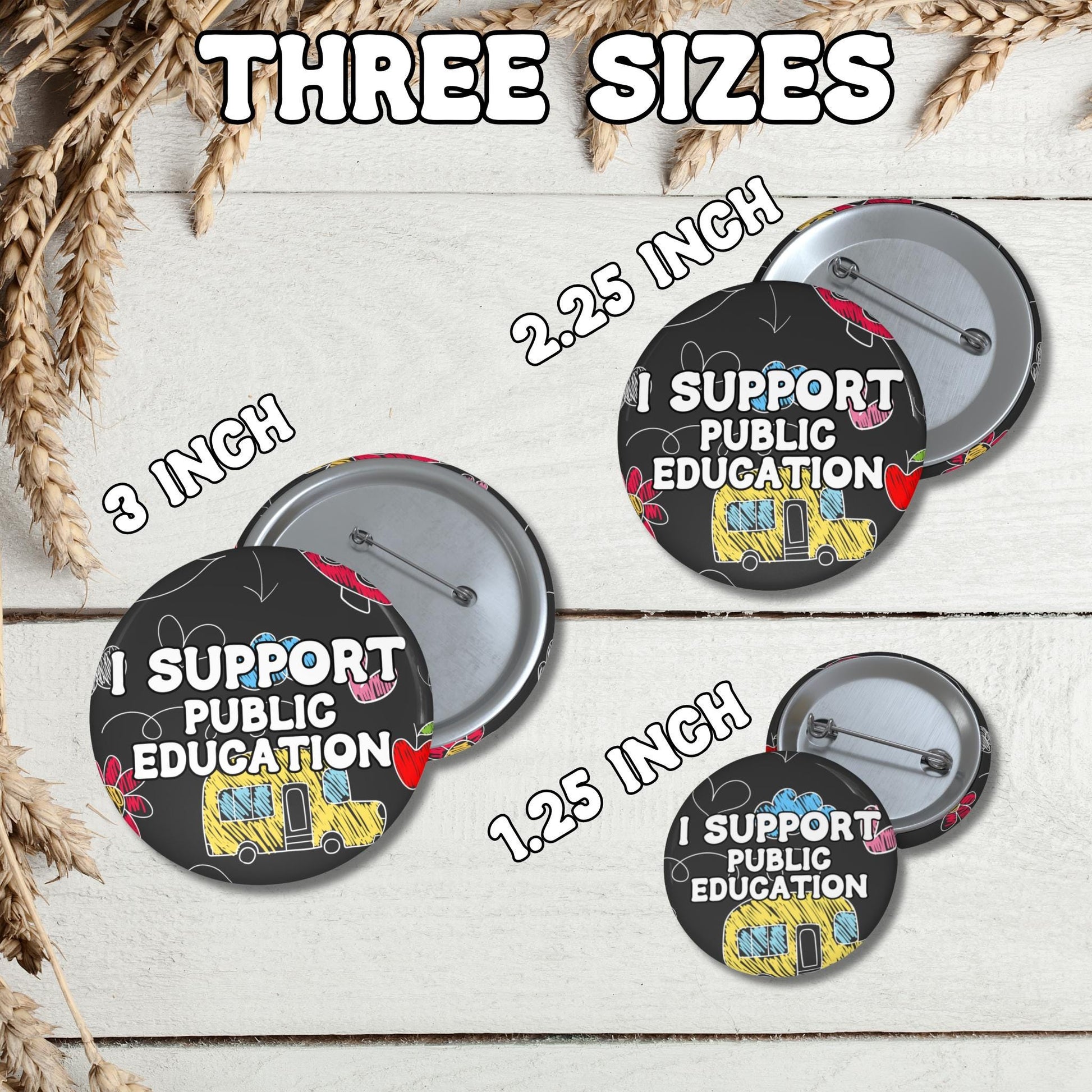 I Support Public Education Button Pin, Protect Our School Systems, Protest Gift for Teacher, Pro-Democracy Anti Trump MAGA, Cute Accessory