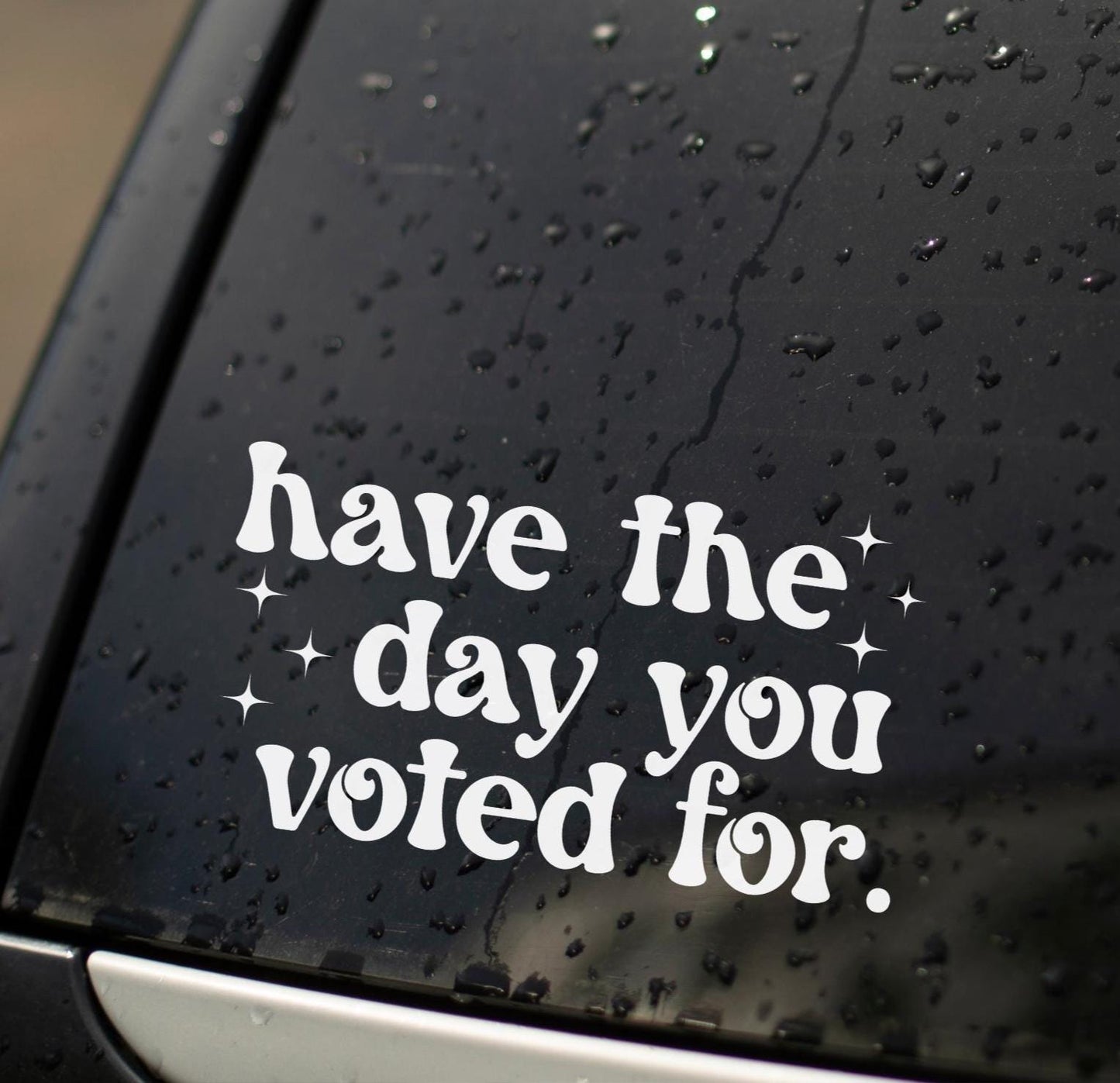 Have The Day You Voted For Window Decal, Political Liberal Bumper Sticker, Anti Trump Sticker, Activism Vinyl Car Decal, Gift For Democrat