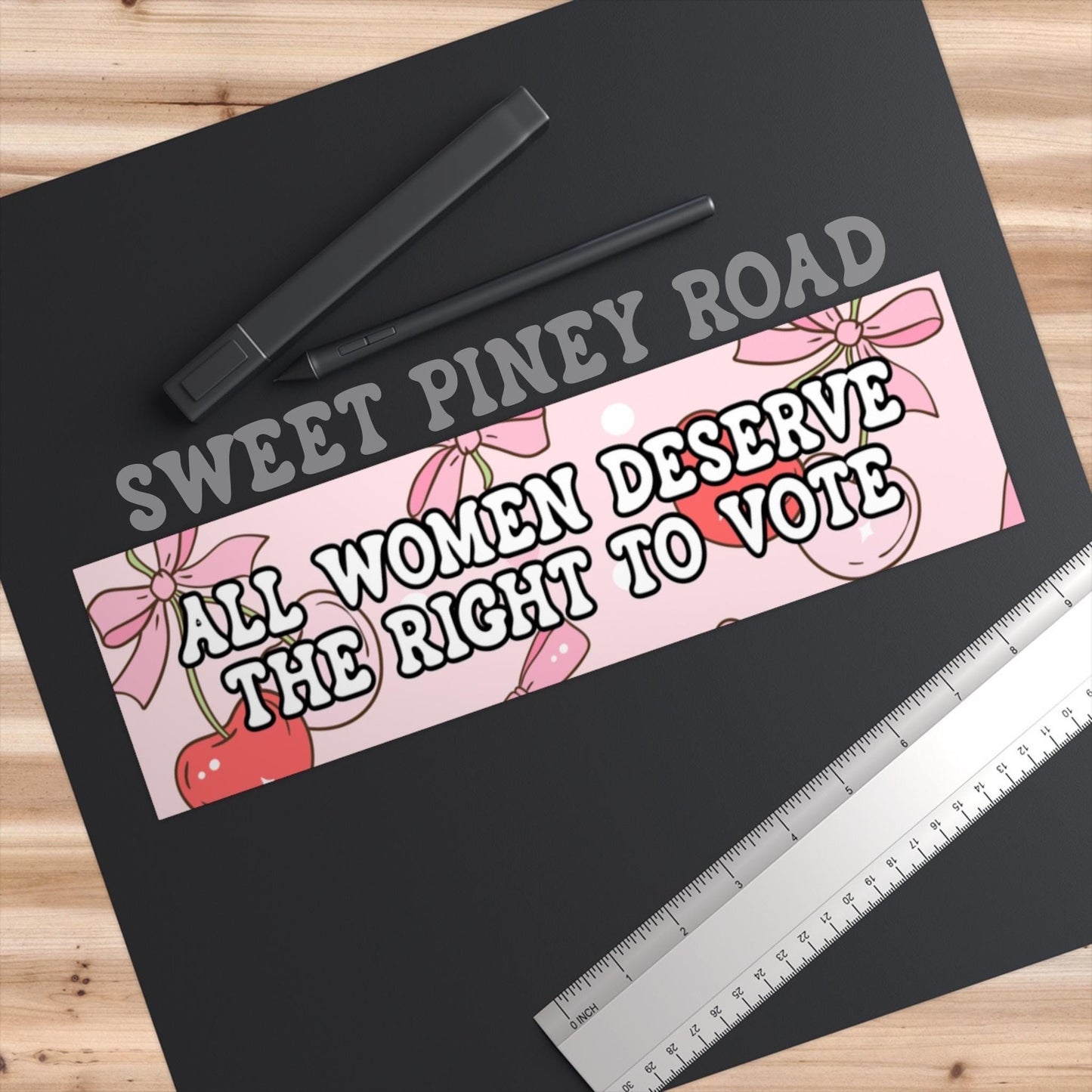 All Women Deserve The Right To Vote Car Magnet/Bumper Sticker, Feminist Activist Gift, Reproductive Rights, Fight With Feminine Rage, Coquet