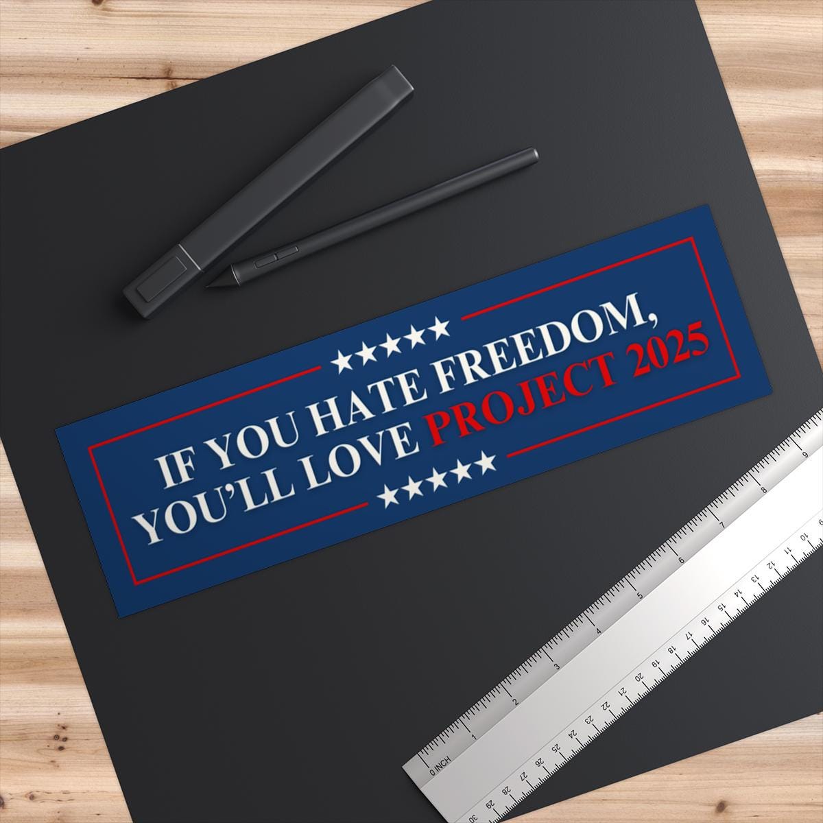 No Freedom Project 2025 Car Magnet or Bumper Sticker, Anti-Trump Political Protest Decal Pro-Democracy Fascism Resist Like Its 1938 Germany
