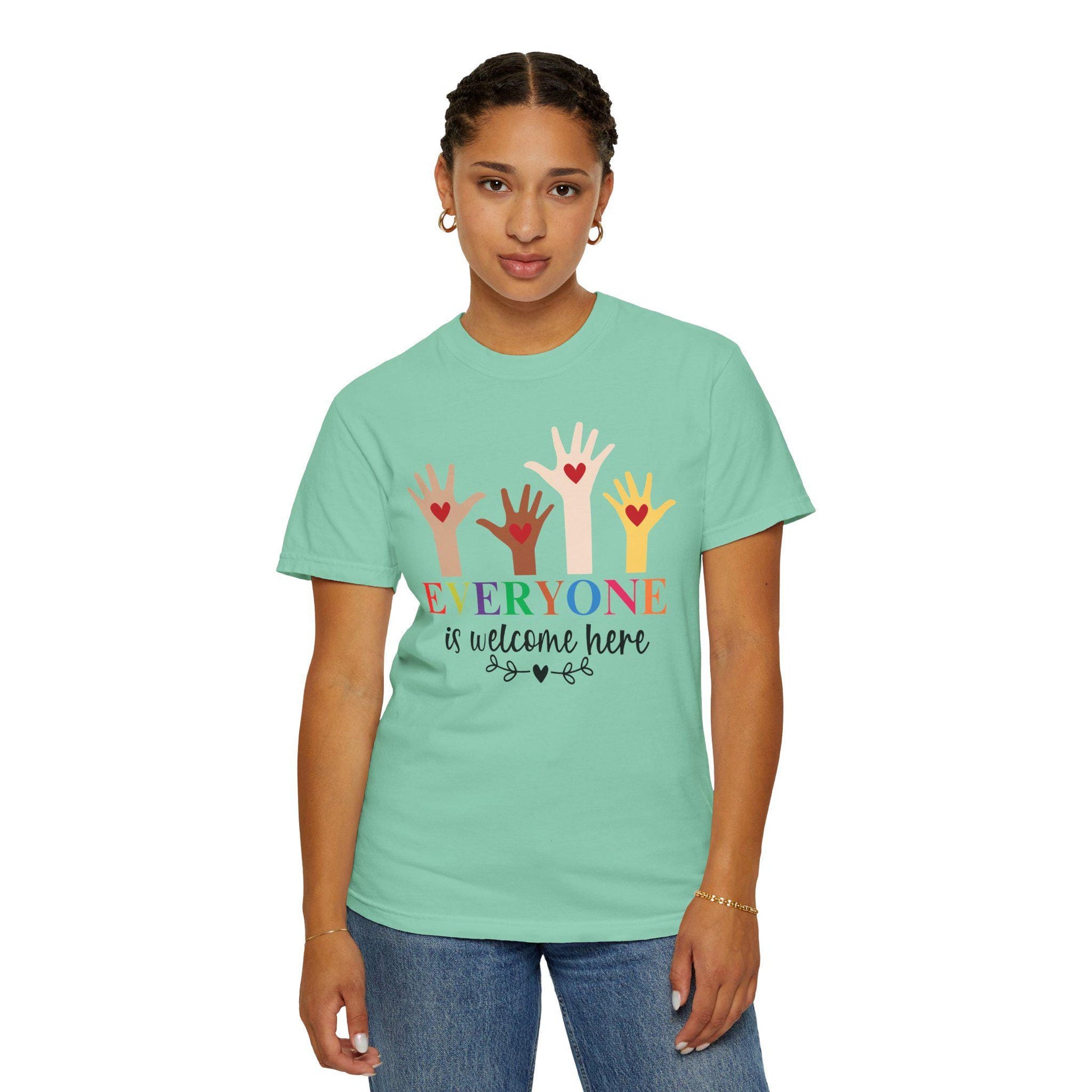 Idaho Teacher Shirt Everyone Is Welcome Here Shirt, Inclusion and Equality T shirt, Protest and Resist Tee, Activism Inclusive LGBTQ+ Pride