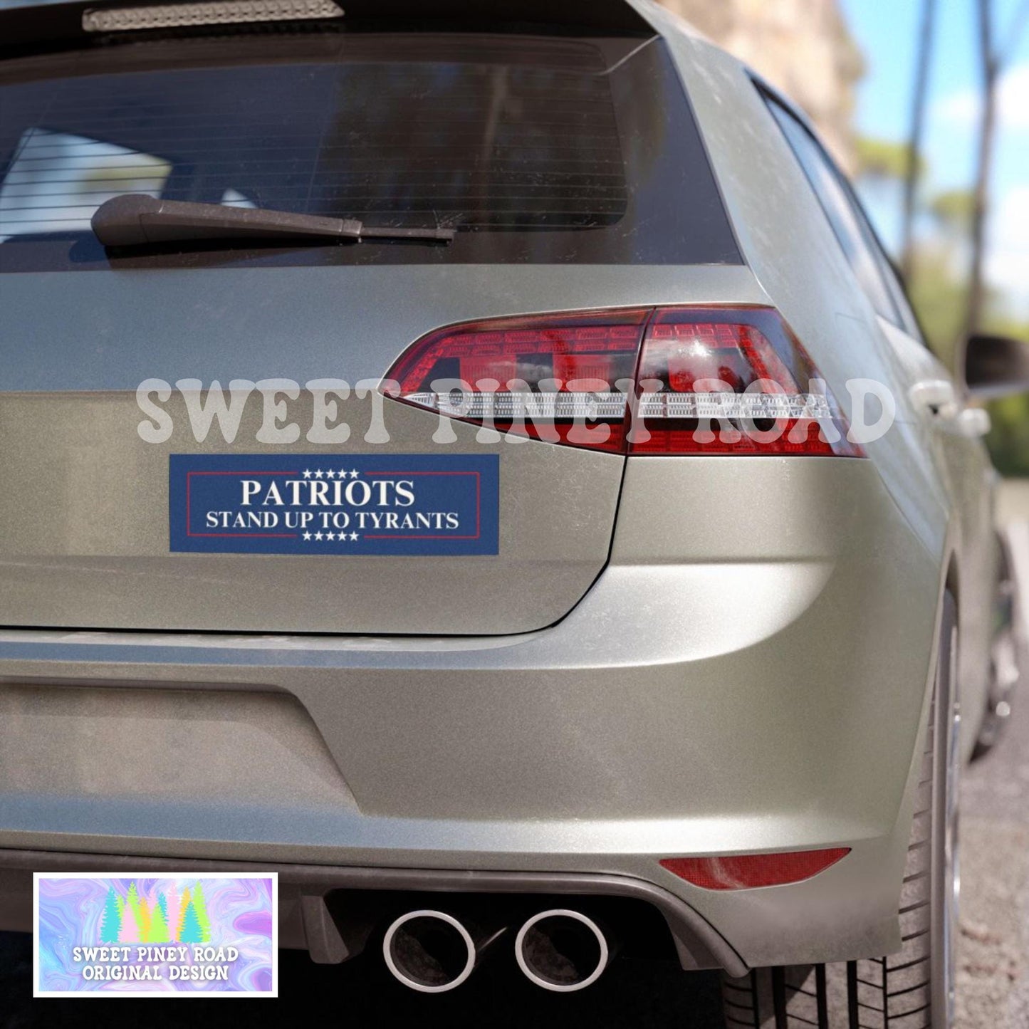 Patriots Stand Up To Tyrants Car Magnet/Bumper Sticker, Anti Trump Anti Fascist Decal, Leftist Liberal Gift, Stop Project 2025 Pro-Democracy