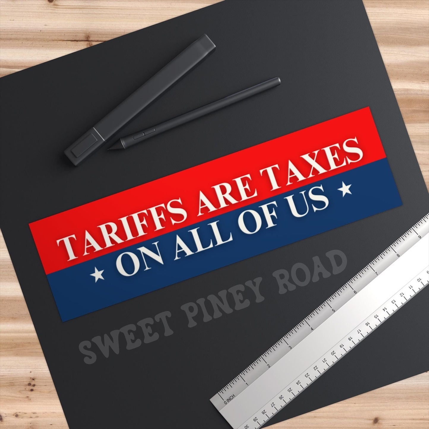 Tariffs Are Taxes On Us Car Magnet or Bumper Sticker, Anti Trump Decal, Political Protest Stickers Resist Deny Defend Depose Americas Hitler
