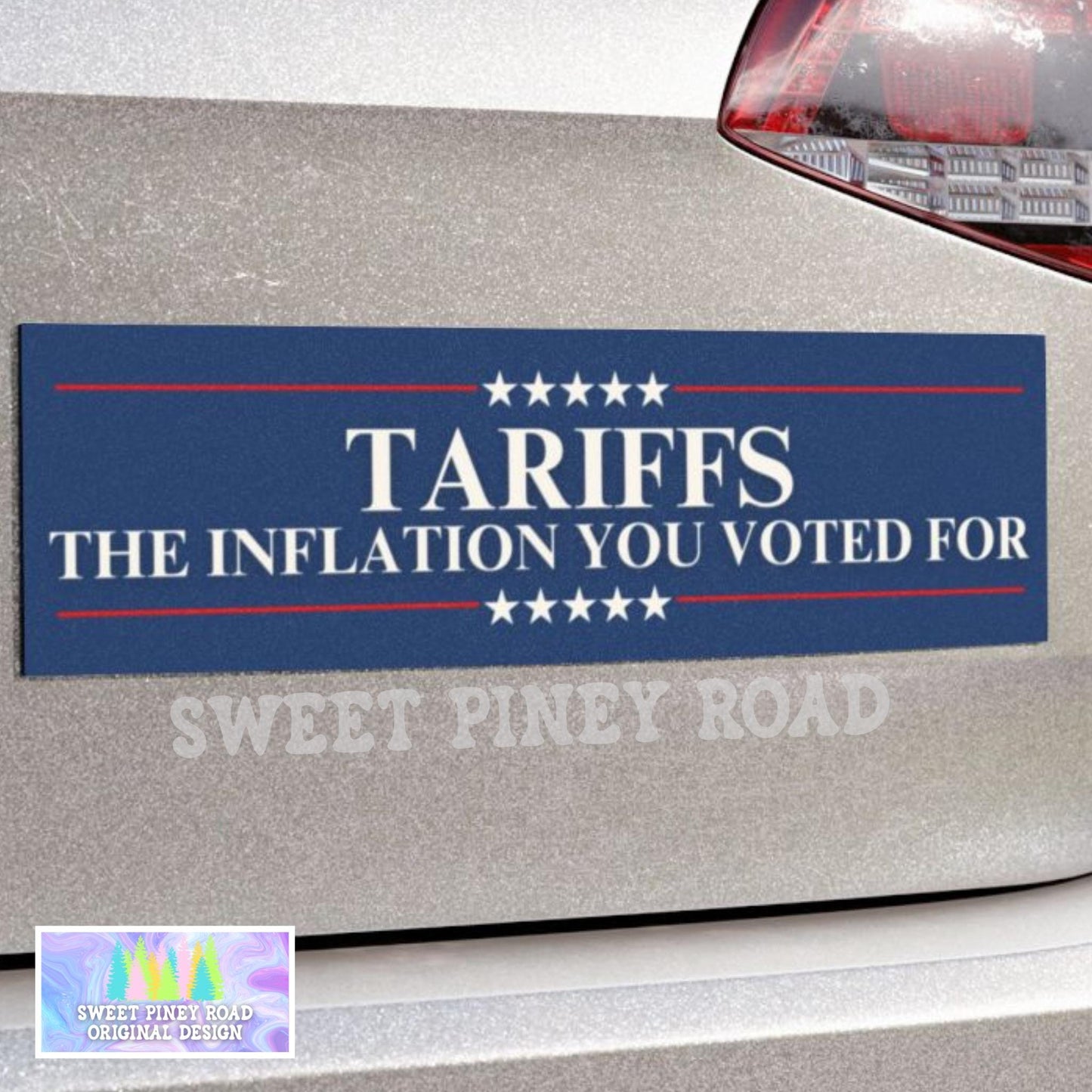 Tariffs The Inflation You Voted For Car Magnet or Bumper Sticker, Anti-Trump Anti-MAGA Decal, Democratic Resistance Gift, Protest Fuck Trump