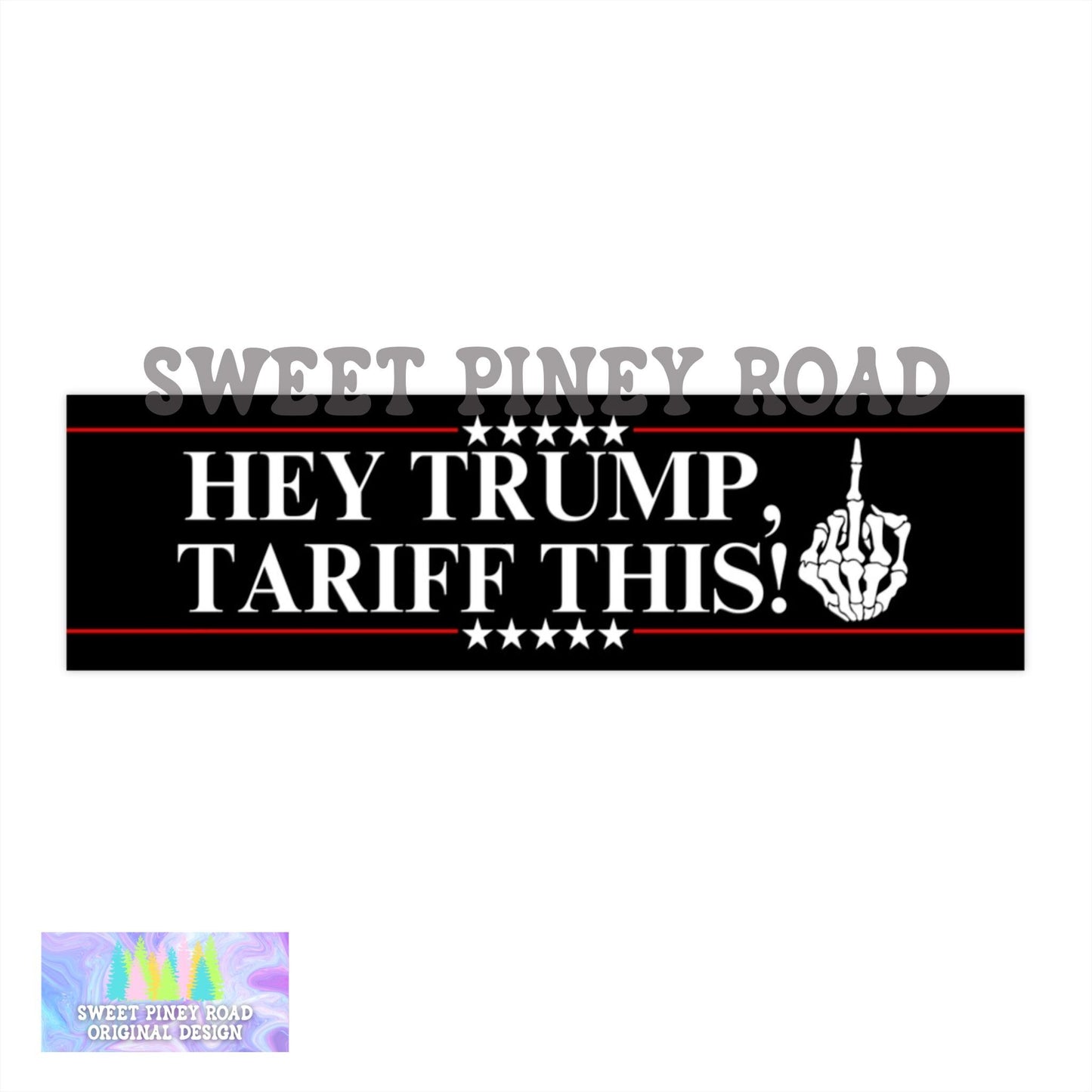 Tariff Middle Finger Inflation You Voted For Car Magnet or Bumper Sticker, Anti-Trump Anti-MAGA Decal Gift, Protest Fuck Trump Recession