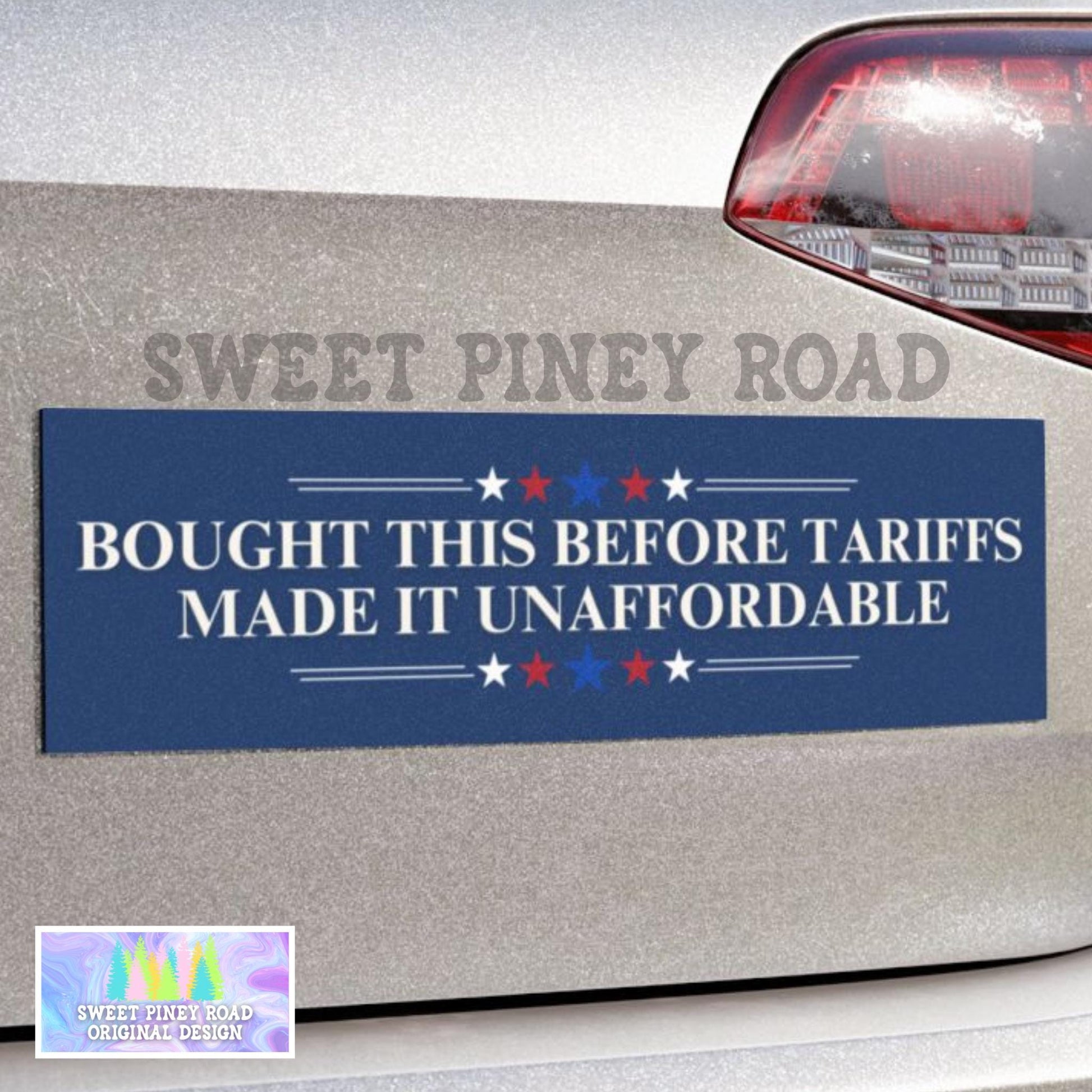 Bought This Before Tariffs Made It Unaffordable Car Magnet or Bumper Sticker, Anti-Trump Fascism, Americas Hitler Decal, Anti-MAGA Recession