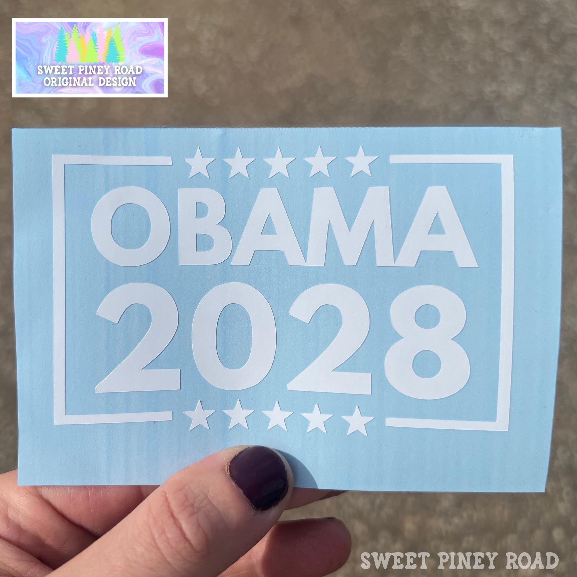 Obama 2028 Vinyl Window Decal, Anti Trump Sticker, Leftist Protest Car Gift, Democrat Progressive Stickers, Activism Resistance, Subtle FDT