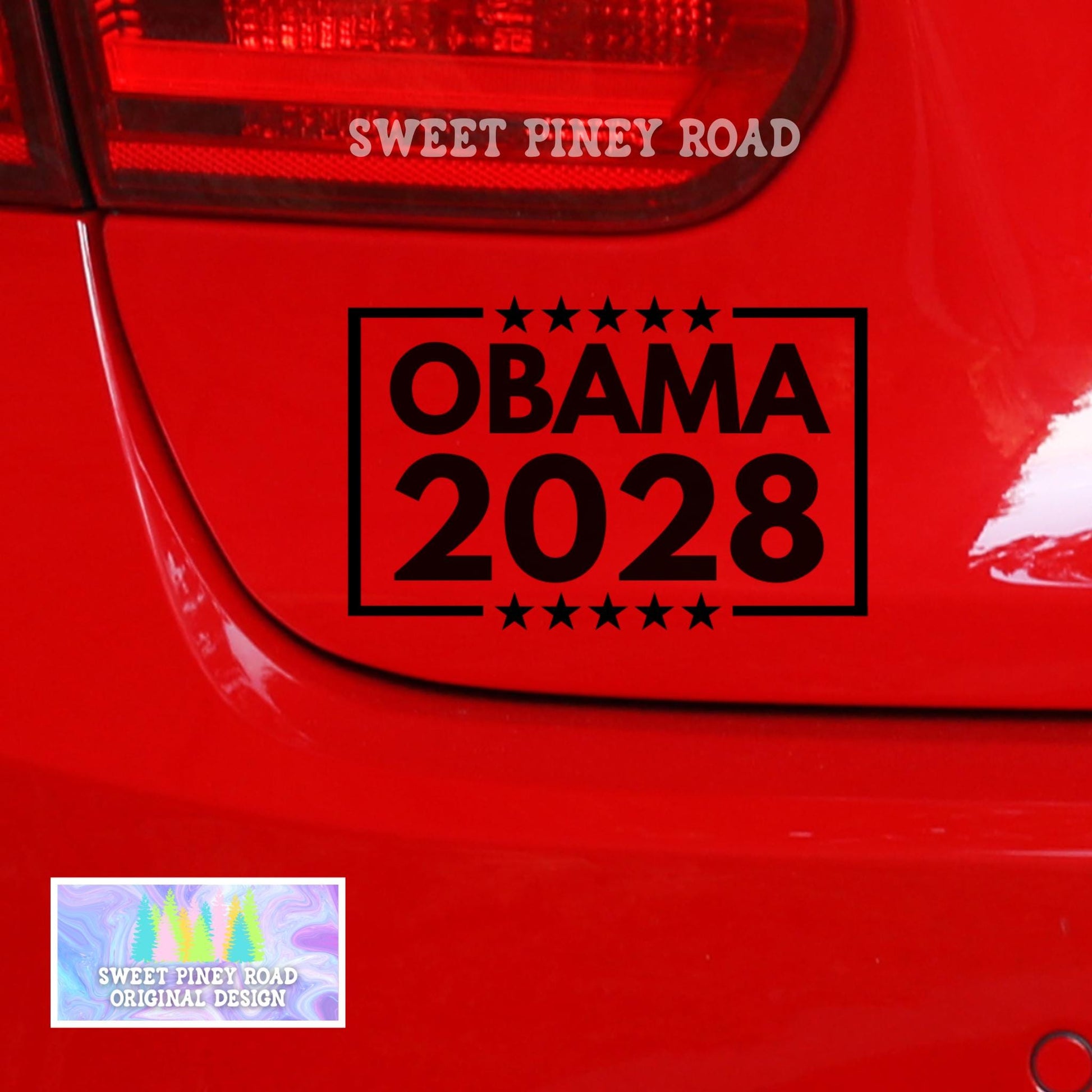 Obama 2028 Vinyl Window Decal, Anti Trump Sticker, Leftist Protest Car Gift, Democrat Progressive Stickers, Activism Resistance, Subtle FDT
