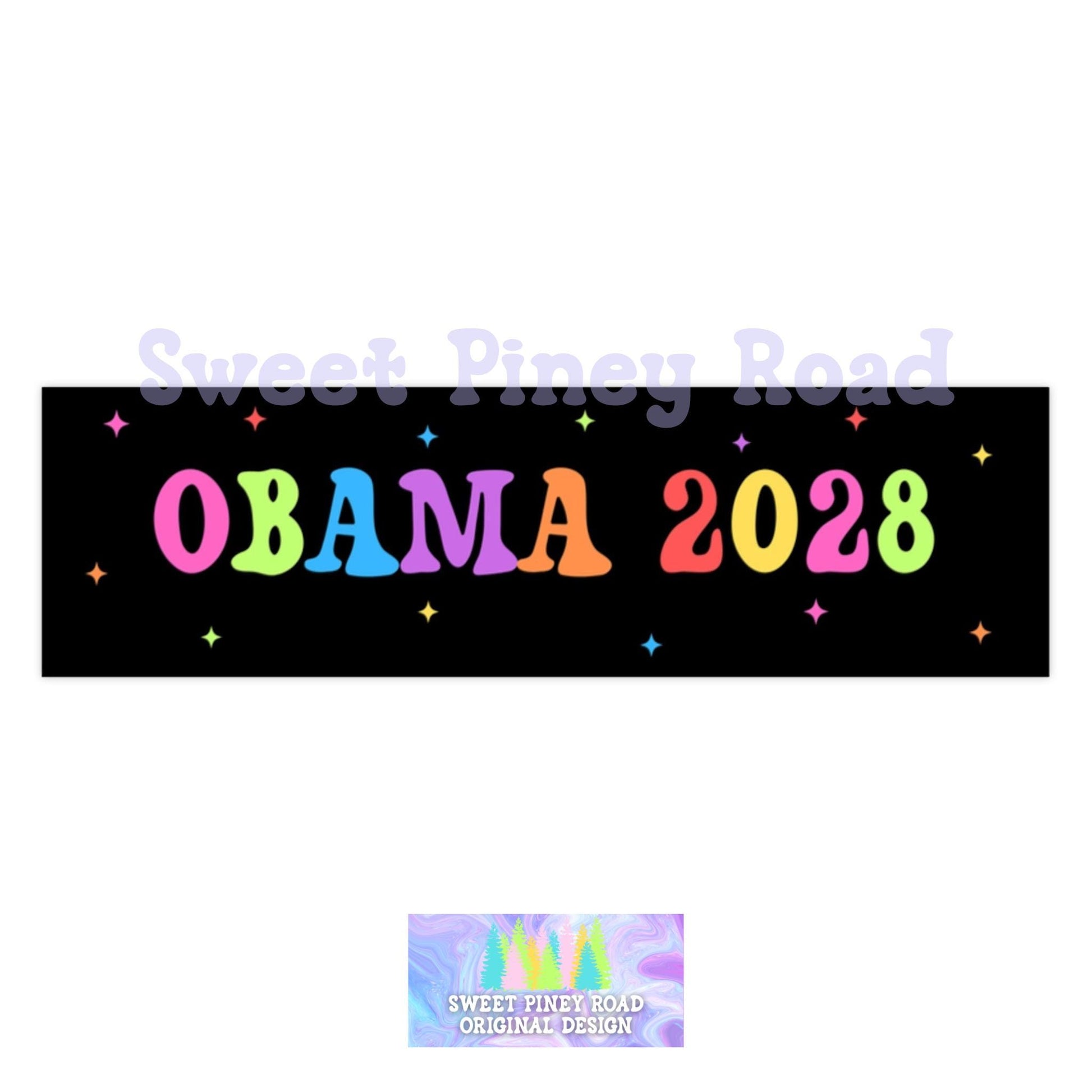 Obama 2028 Rainbow Car Magnet/Bumper Sticker, Anti Trump Stickers, Resist Foxtrot Delta Tango, Political Are We Great Yet, FDT Protest Gift