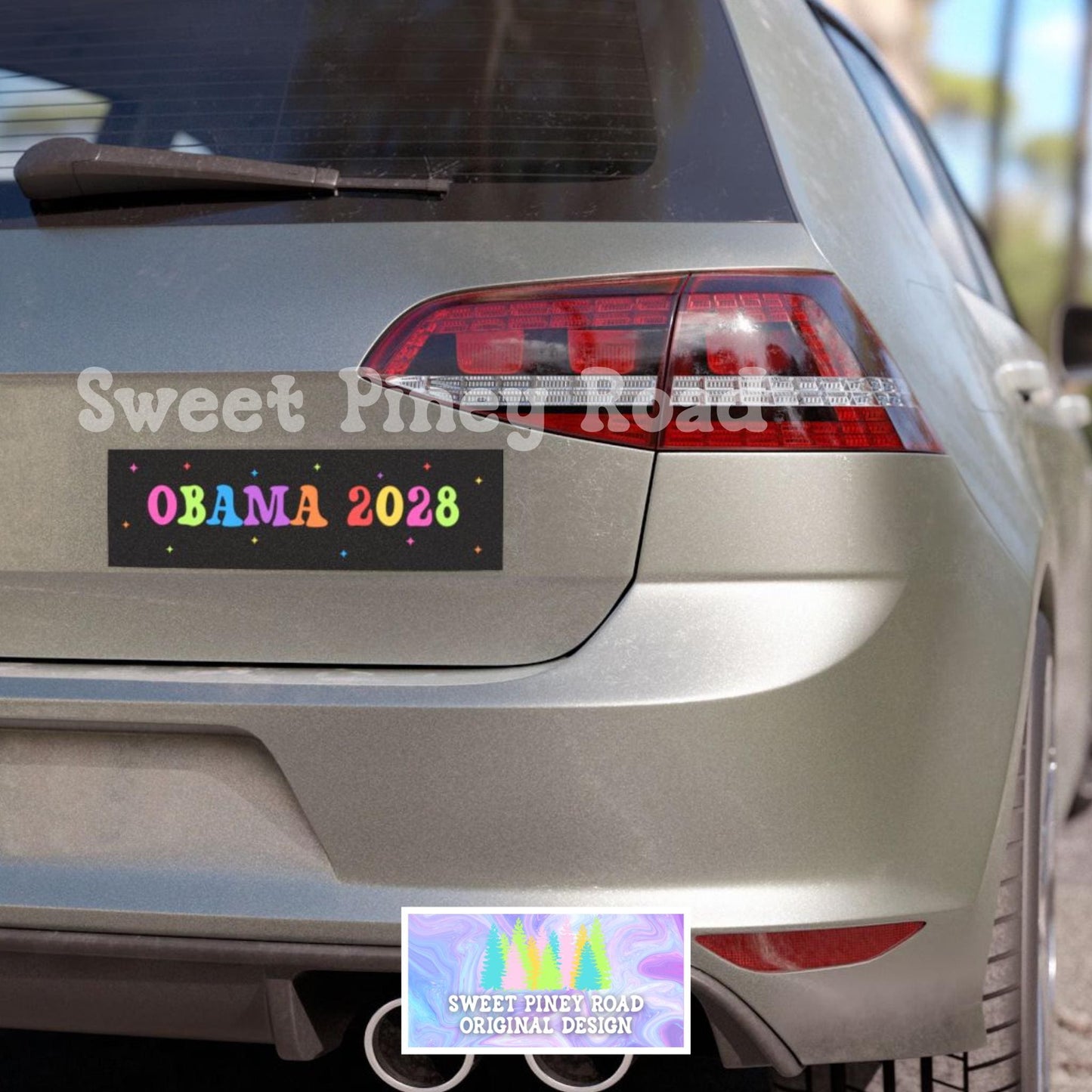 Obama 2028 Rainbow Car Magnet/Bumper Sticker, Anti Trump Stickers, Resist Foxtrot Delta Tango, Political Are We Great Yet, FDT Protest Gift