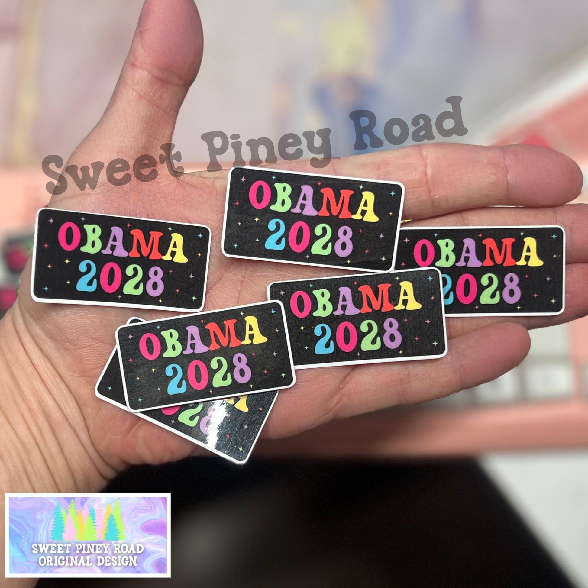 Obama 2028 Rainbow Sticker Pack, Anti Trump Sticker, Leftist Protest Gift, Democrat Progressive Stickers, Cute Activism Resist Subtle FDT