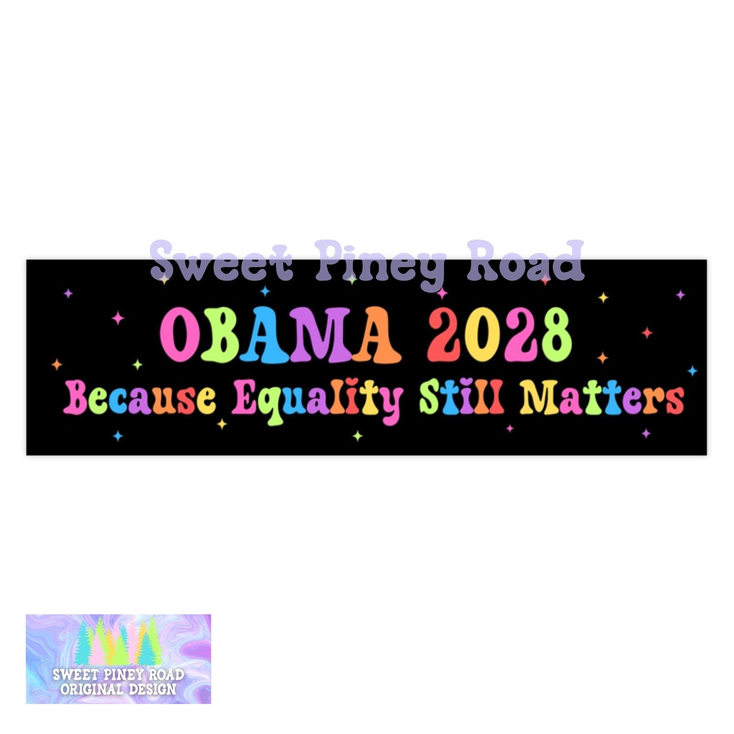 Obama 2028 Rainbow Car Magnet/Bumper Sticker, Anti Trump Stickers, Resist Foxtrot Delta Tango, Political Are We Great Yet, Equality Matters