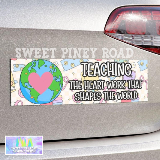 Teaching Appreciation Gift, Cute Car Magnet/Bumper Sticker, Student Parent Gift for School Tutor, Last Day of School Decal Thank You Teacher