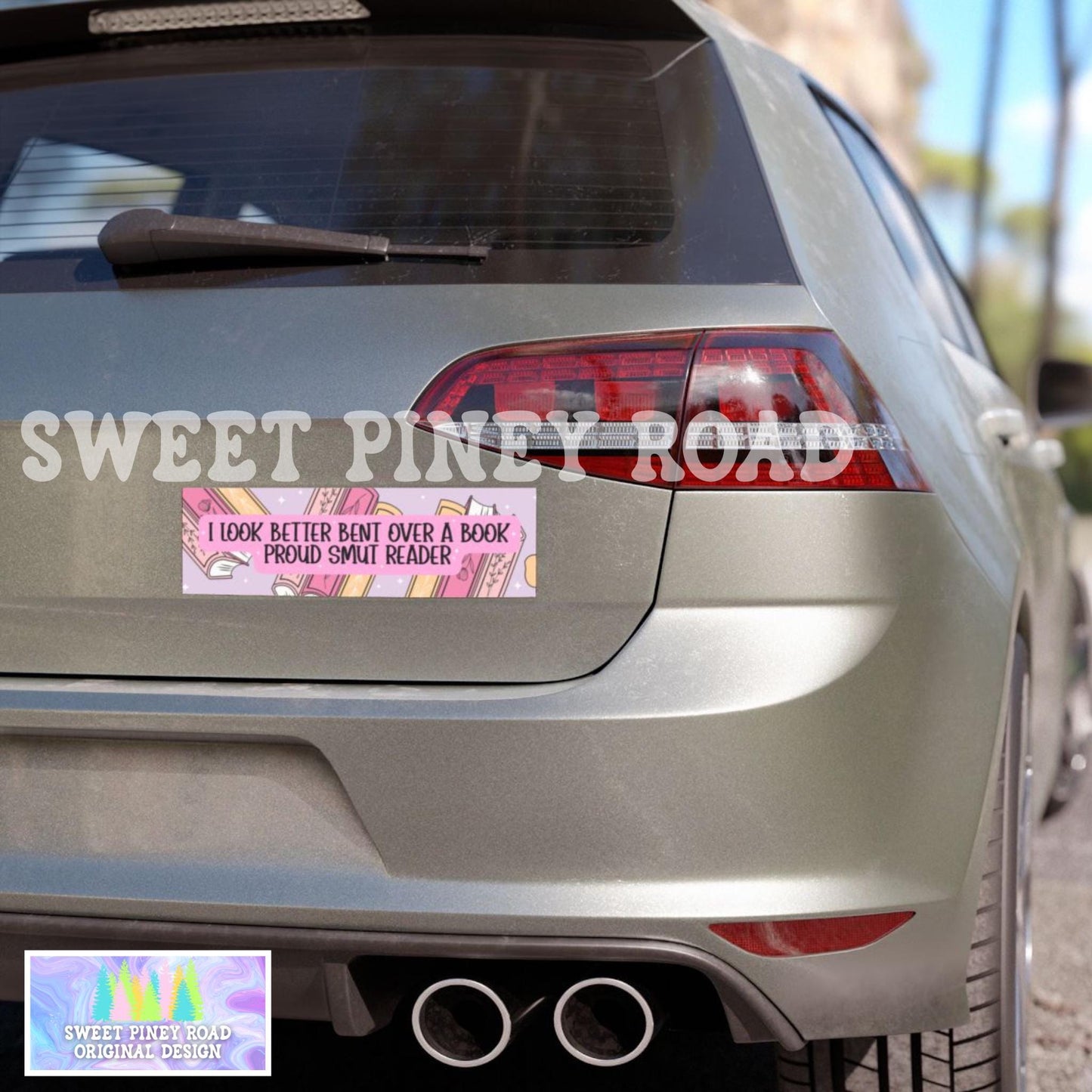 Smut Bookish Bumper Sticker, Funny Smut Book Lover Car Magnet, I Look Better Bent Over A Book Decal, Spicy Book Gift, Gift for Book Lover