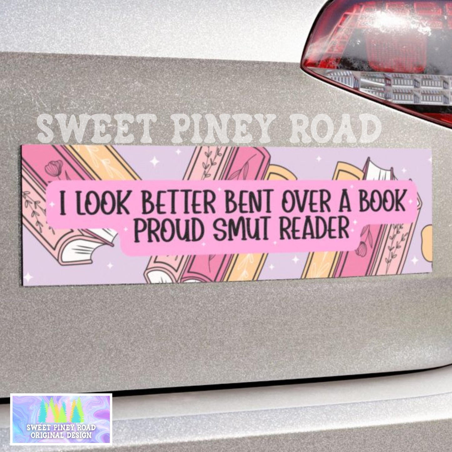 Smut Bookish Bumper Sticker, Funny Smut Book Lover Car Magnet, I Look Better Bent Over A Book Decal, Spicy Book Gift, Gift for Book Lover