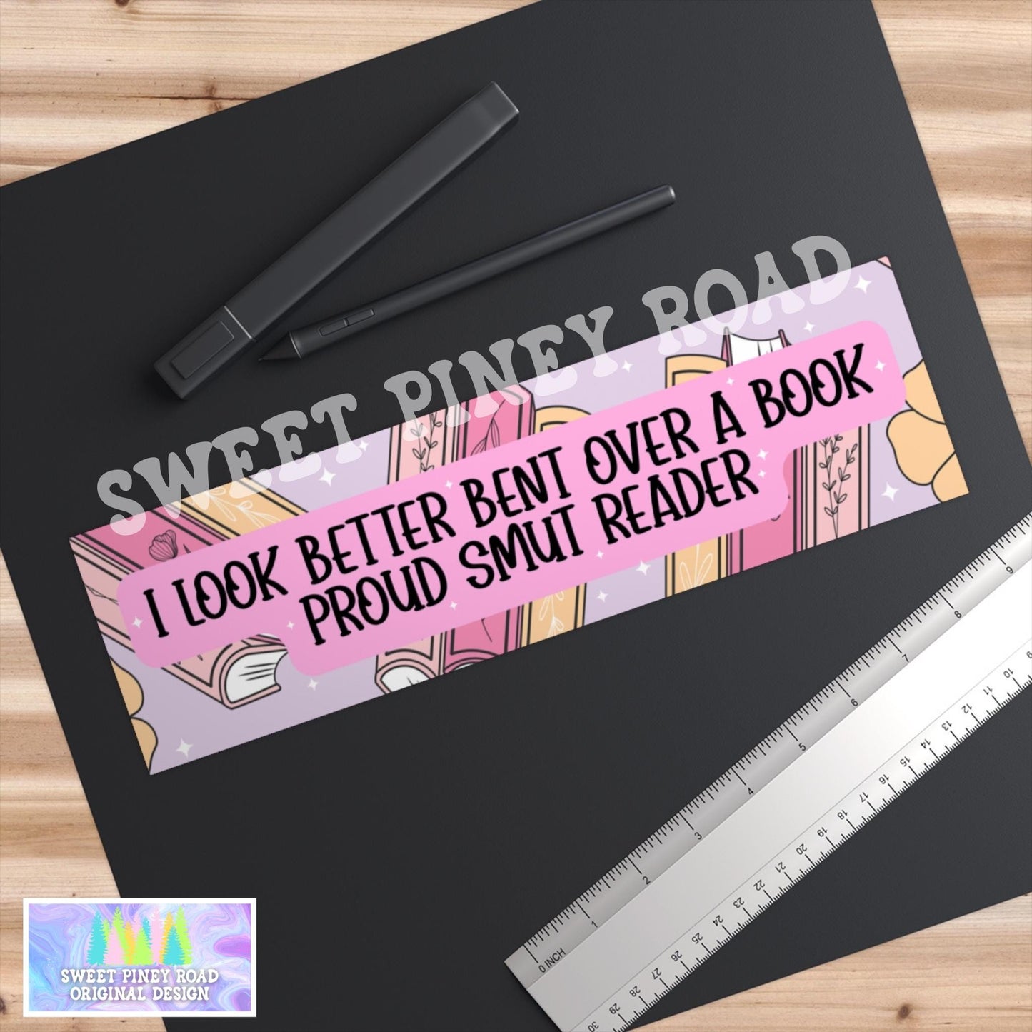 Smut Bookish Bumper Sticker, Funny Smut Book Lover Car Magnet, I Look Better Bent Over A Book Decal, Spicy Book Gift, Gift for Book Lover