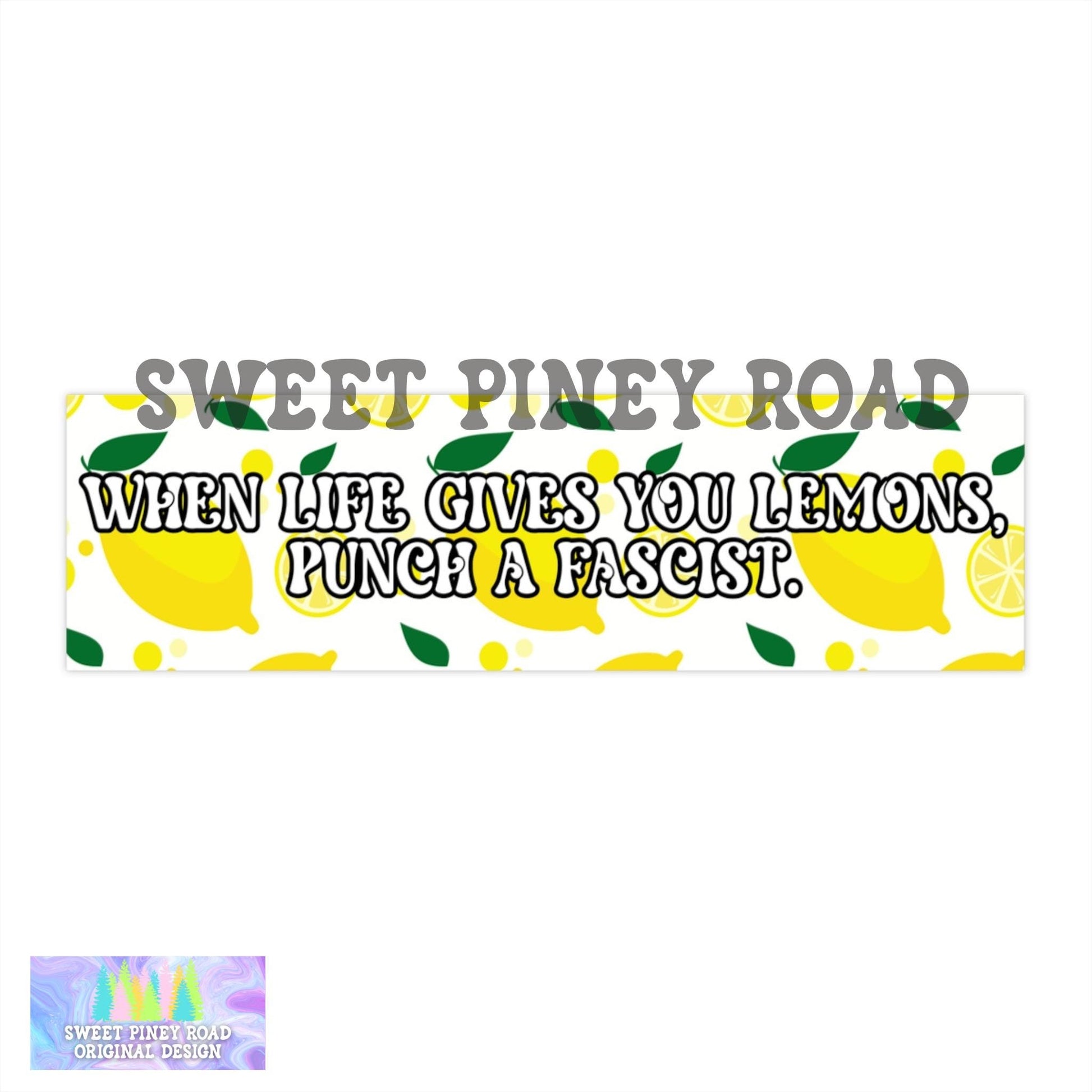 Life Gives You Lemons Punch Fascists Car Magnet/Bumper Sticker, Resist FDT Decal, Eat The Rich Political Gift Democrat, Foxtrot Delta Tango