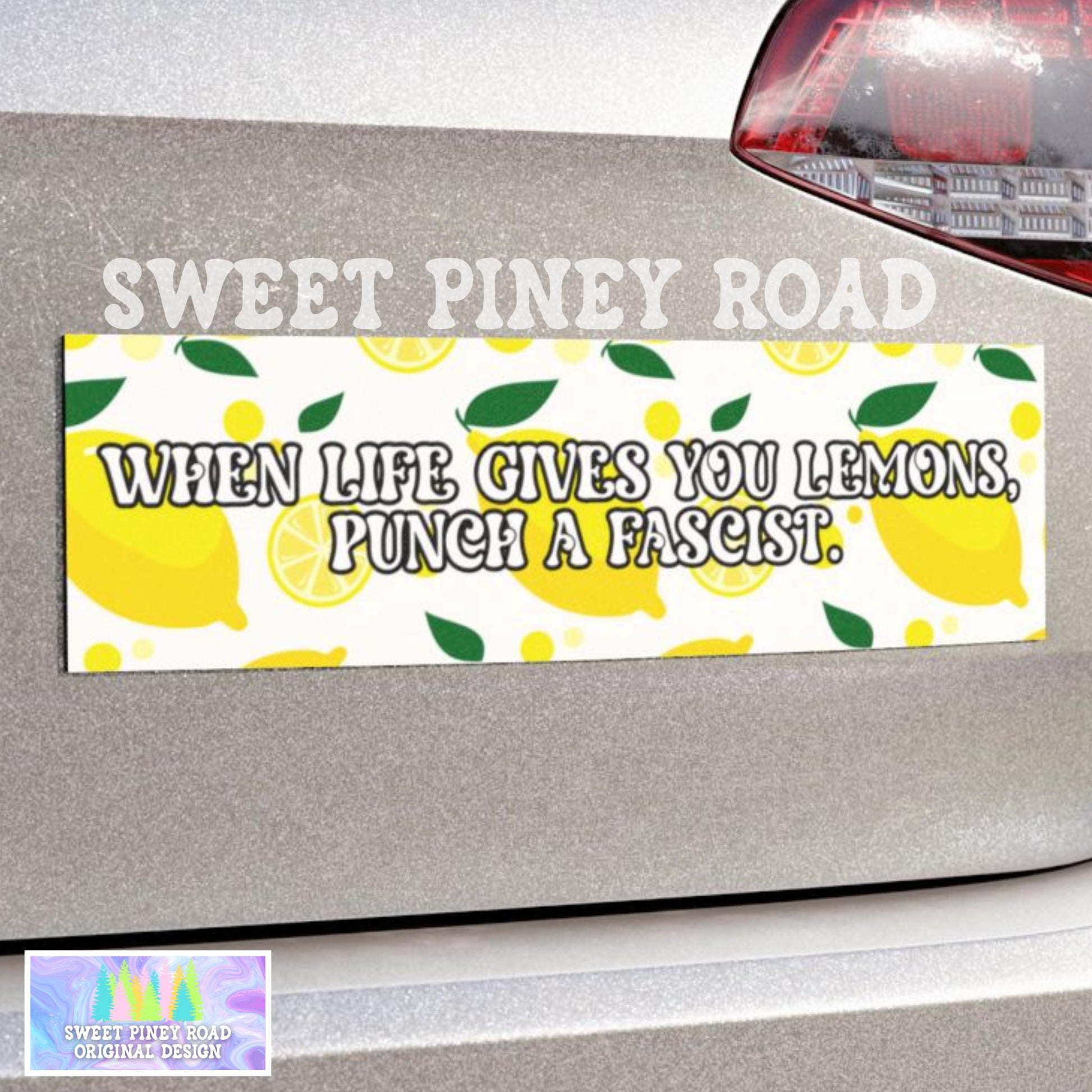 Life Gives You Lemons Punch Fascists Car Magnet/Bumper Sticker, Resist FDT Decal, Eat The Rich Political Gift Democrat, Foxtrot Delta Tango