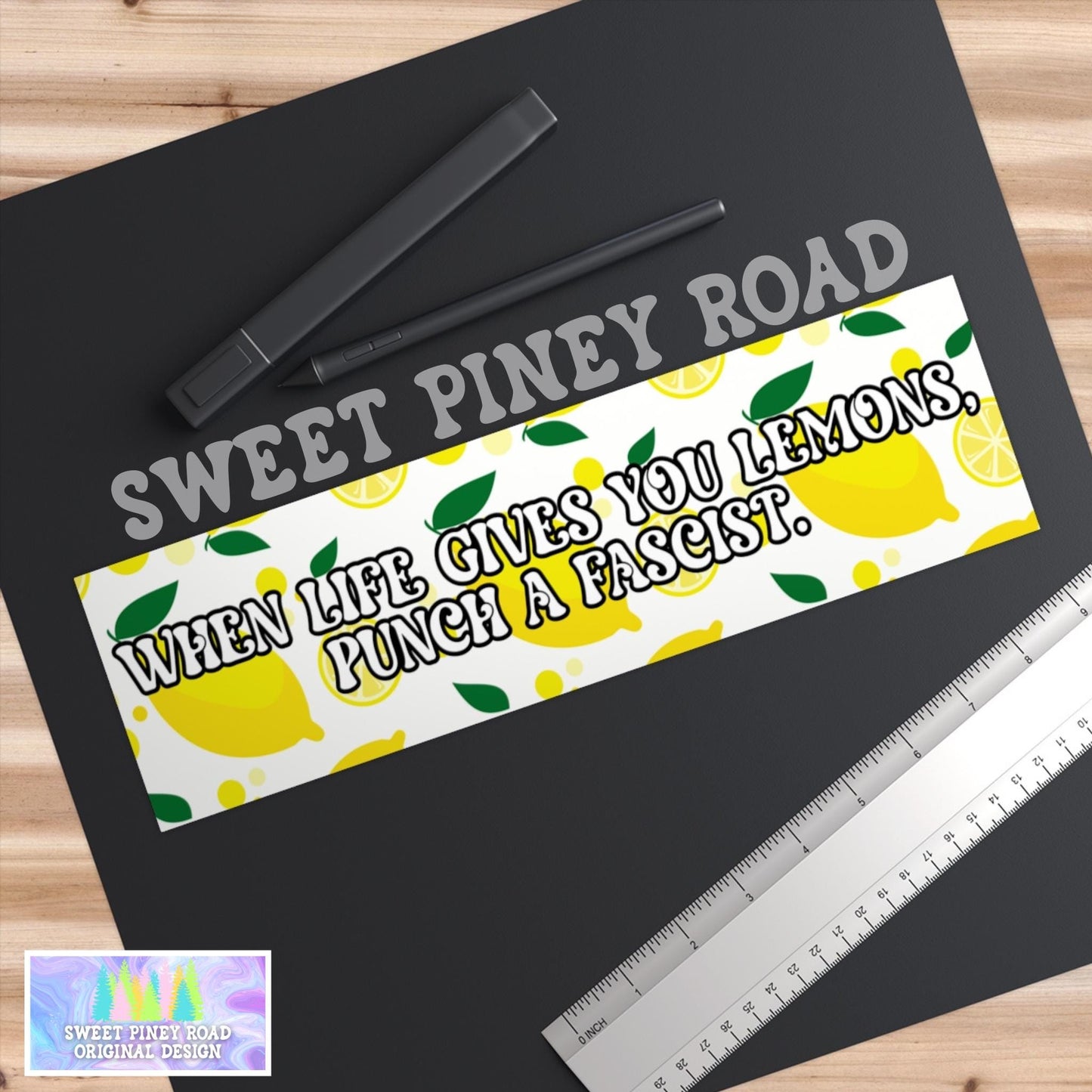 Life Gives You Lemons Punch Fascists Car Magnet/Bumper Sticker, Resist FDT Decal, Eat The Rich Political Gift Democrat, Foxtrot Delta Tango