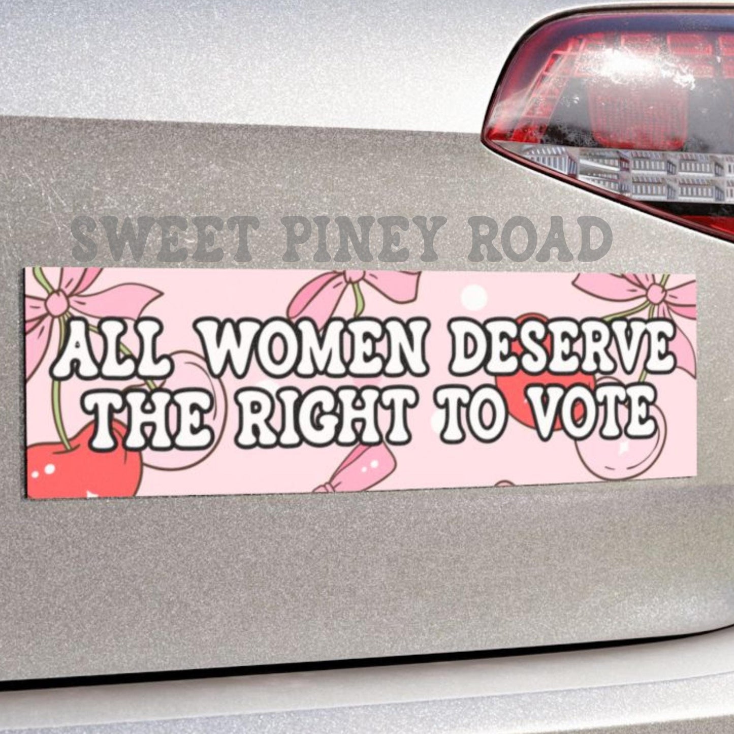 All Women Deserve The Right To Vote Car Magnet/Bumper Sticker, Feminist Activist Gift, Reproductive Rights, Fight With Feminine Rage, Coquet