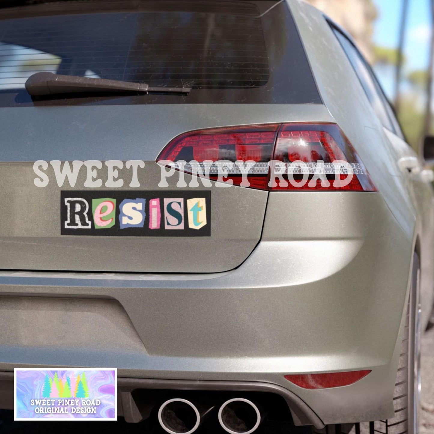 Resist Car Magnet, Resist Bumper Sticker, Reproductive LGBTQUIA Car Viny Decal, Resist Car Stickers, Science Feminist Activist Vinyl Sticker