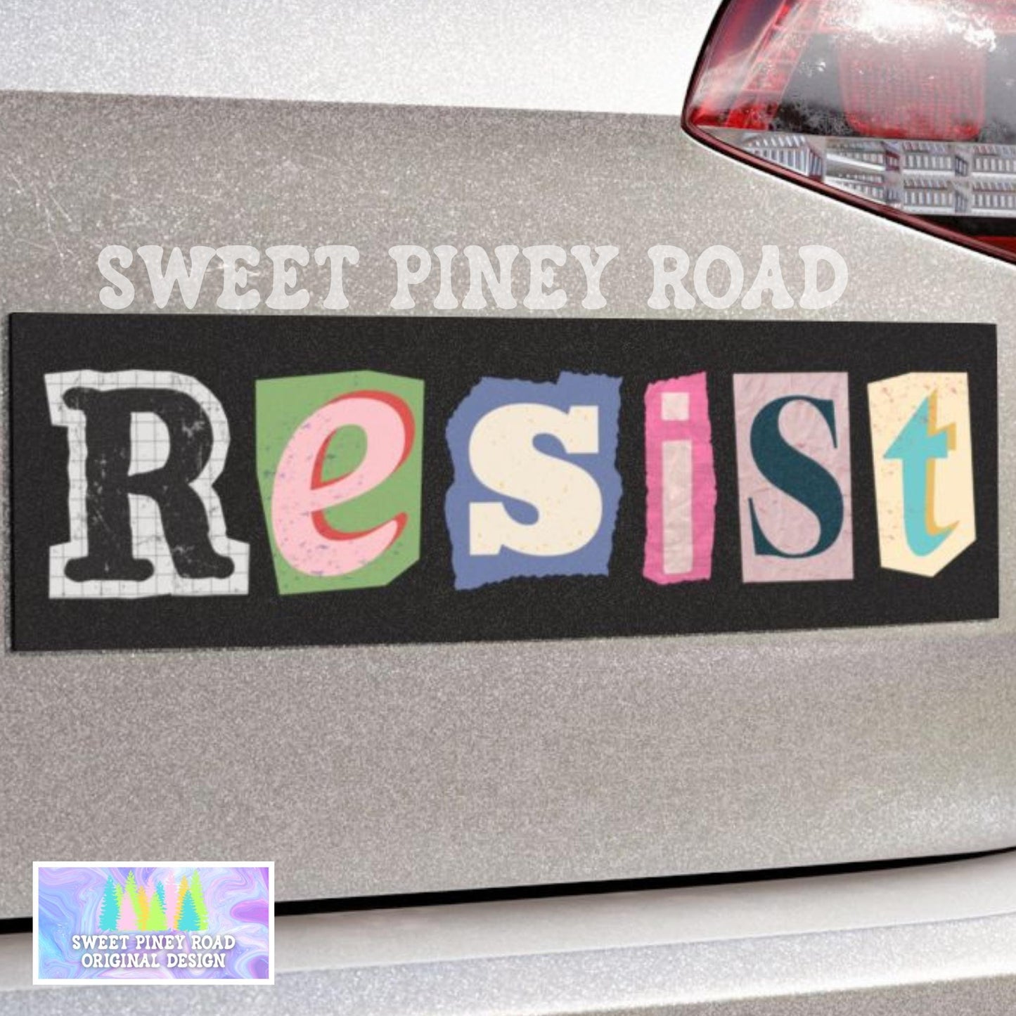 Resist Car Magnet, Resist Bumper Sticker, Reproductive LGBTQUIA Car Viny Decal, Resist Car Stickers, Science Feminist Activist Vinyl Sticker