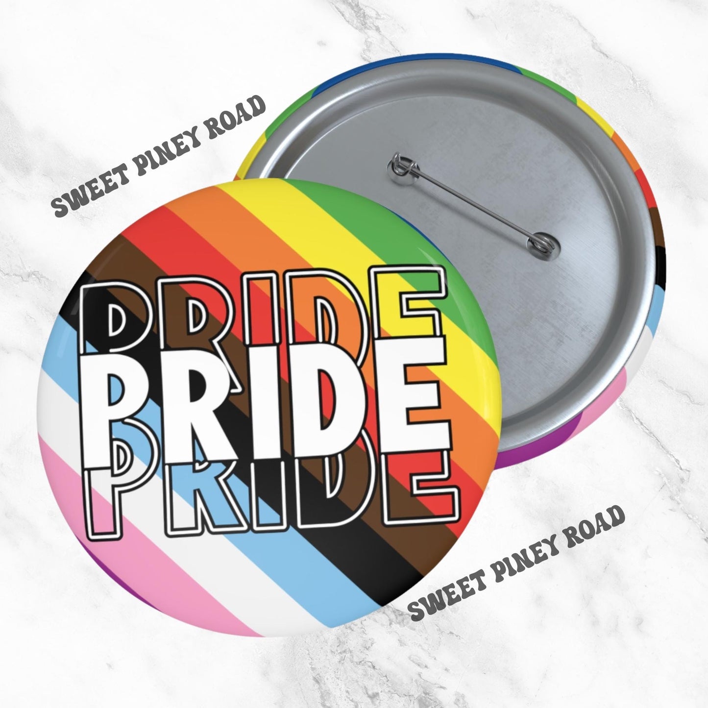 Gay Pride Festival Pin, LGBTQIA+ Rainbow Support, Ally Button, Queer Inclusive Gift, Cute Parade Accessory, Pride Flag Queer Trans Asexual