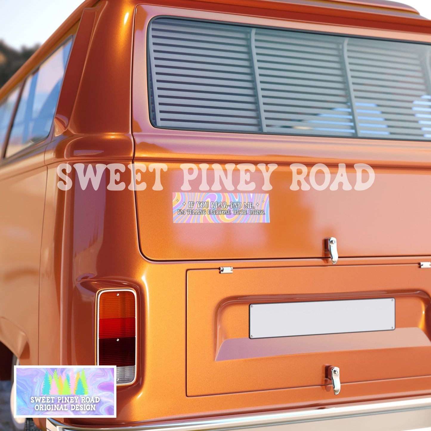 Read-End Me We're Dating Funny Car Magnet, Meme Bumper Sticker, Gen Z Millennial Humor, Gag Gift For Friend, Pastel Rainbow Cute Y2k Girly