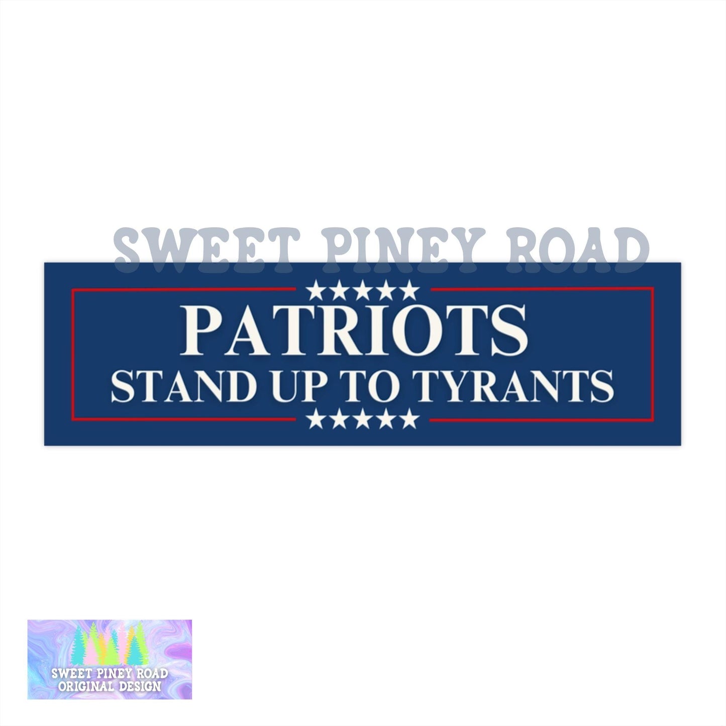 Patriots Stand Up To Tyrants Car Magnet/Bumper Sticker, Anti Trump Anti Fascist Decal, Leftist Liberal Gift, Stop Project 2025 Pro-Democracy