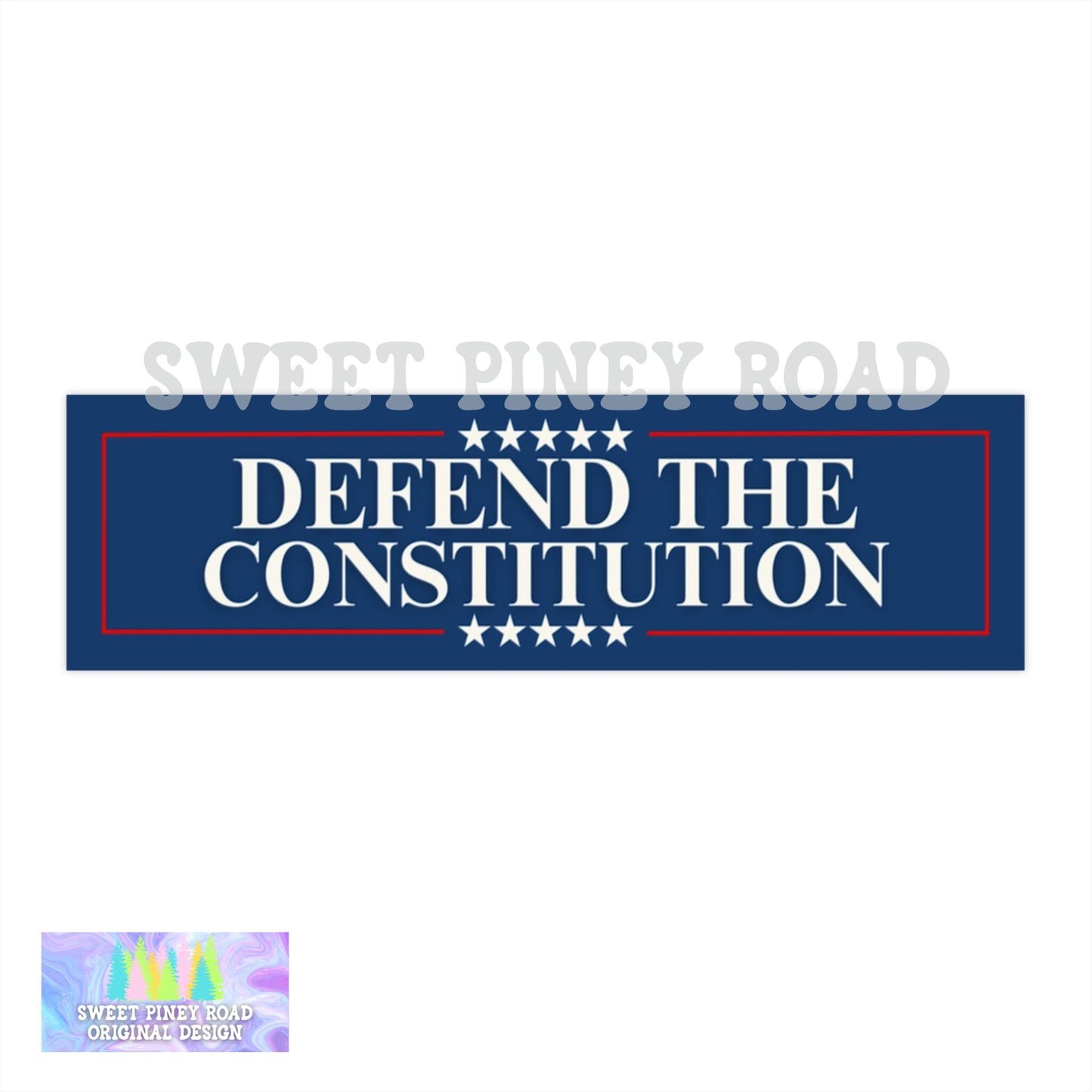 Defend the Constitution Car Magnet/Bumper Sticker, Pro-Democracy Patriotic Peaceful Resistance, Equality Gift For Democrat Protest Hands Off