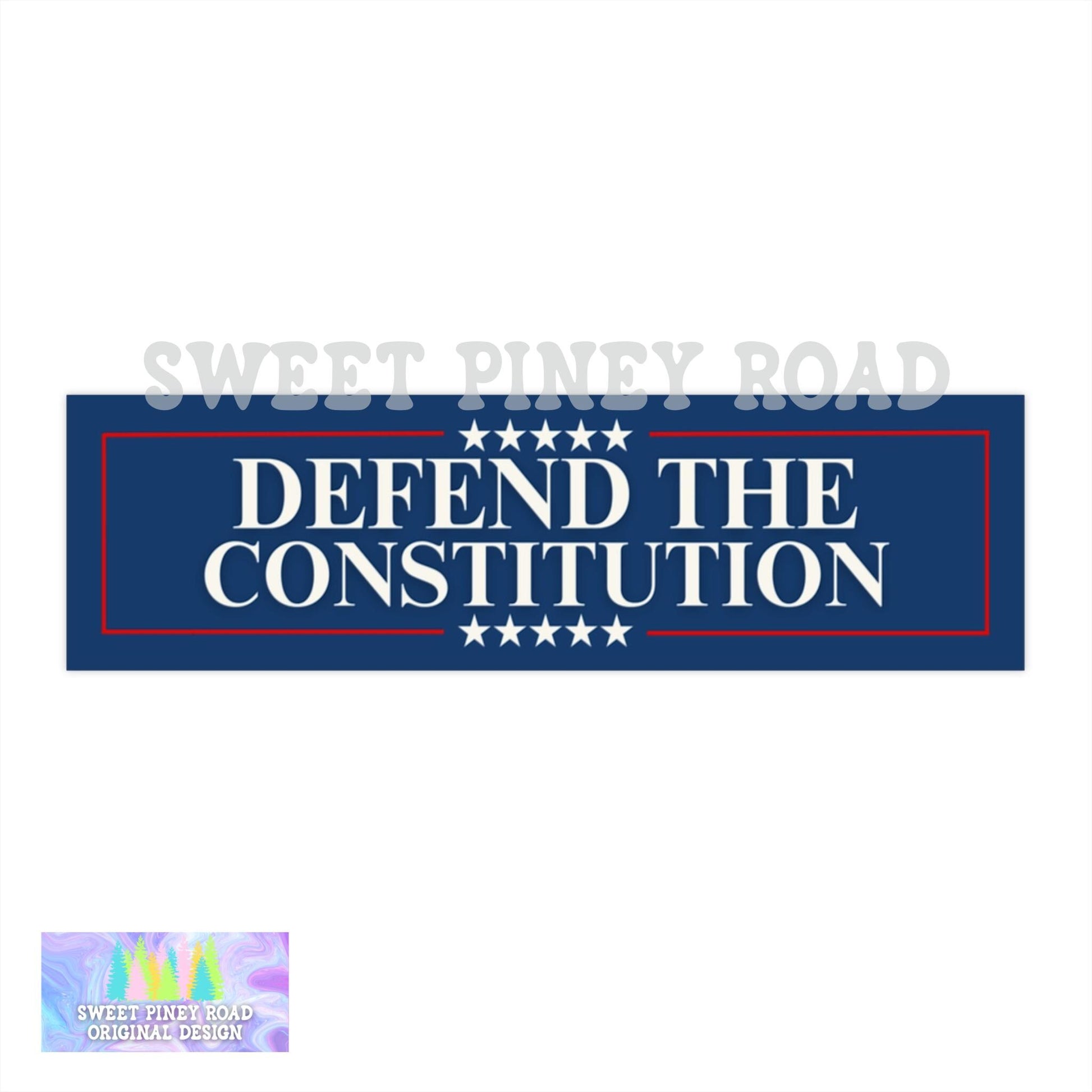 Defend the Constitution Car Magnet/Bumper Sticker, Pro-Democracy Patriotic Peaceful Resistance, Equality Gift For Democrat Protest Hands Off
