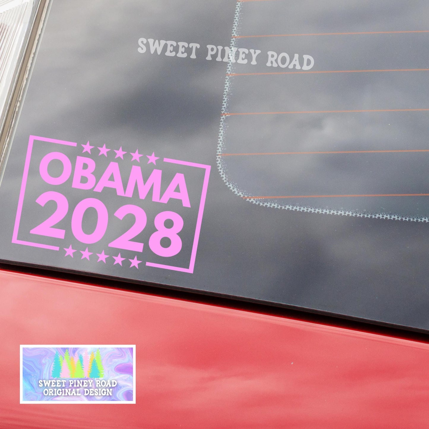 Obama 2028 Vinyl Window Decal, Anti Trump Sticker, Leftist Protest Car Gift, Democrat Progressive Stickers, Activism Resistance, Subtle FDT