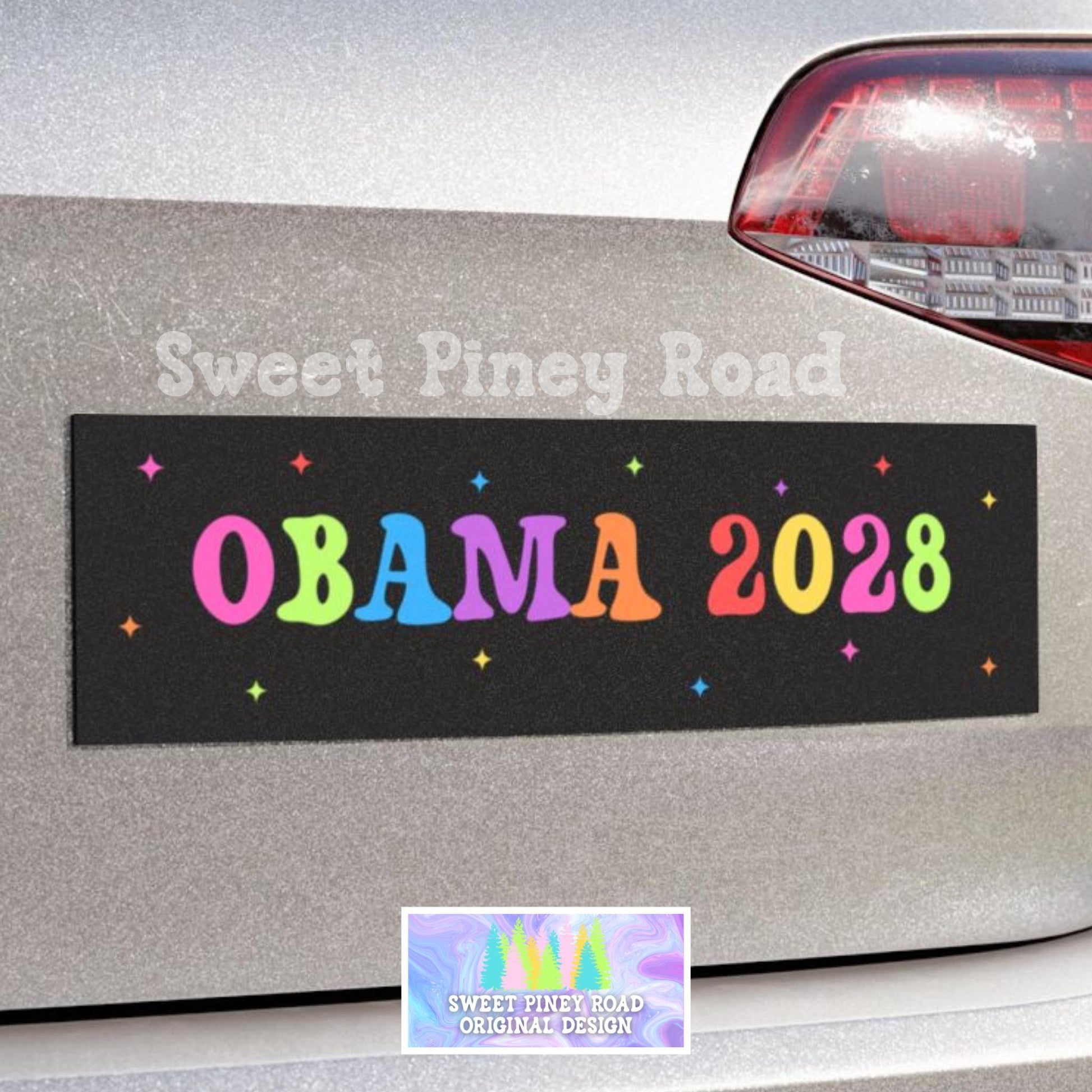 Obama 2028 Rainbow Car Magnet/Bumper Sticker, Anti Trump Stickers, Resist Foxtrot Delta Tango, Political Are We Great Yet, FDT Protest Gift