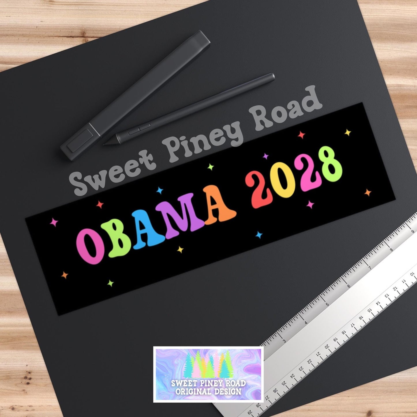 Obama 2028 Rainbow Car Magnet/Bumper Sticker, Anti Trump Stickers, Resist Foxtrot Delta Tango, Political Are We Great Yet, FDT Protest Gift