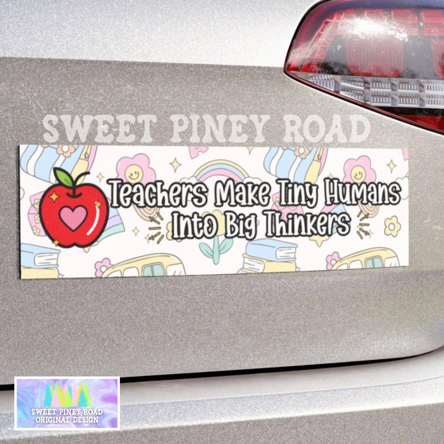 Teaching Appreciation Gift, Cute Car Magnet/Bumper Sticker, Student Parent Gift for School Tutor, Last Day of School Decal Thank You Teacher